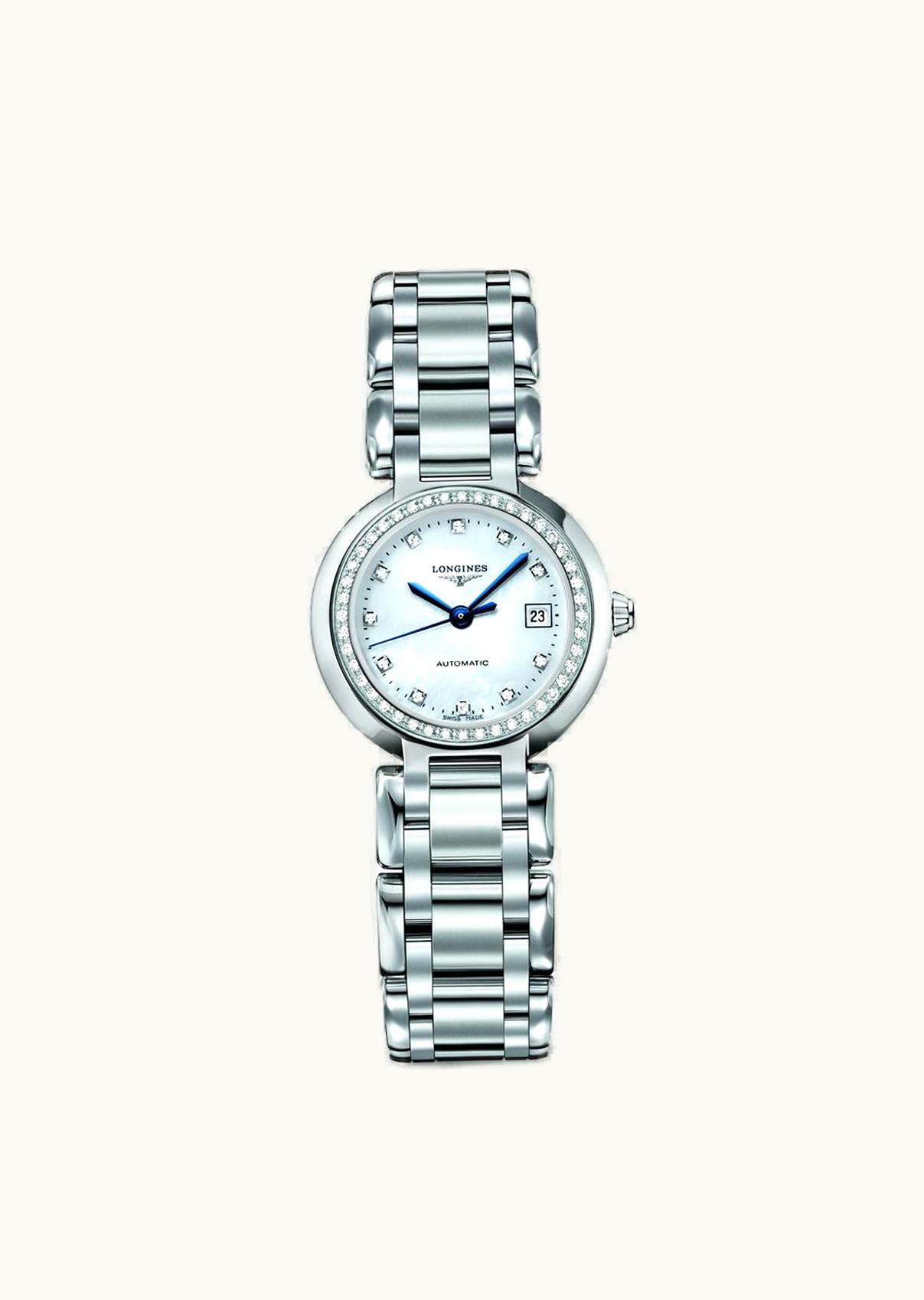 Longines PrimaLuna Automatic 26.5 Stainless Steel / Diamond / MOP / Bracelet
