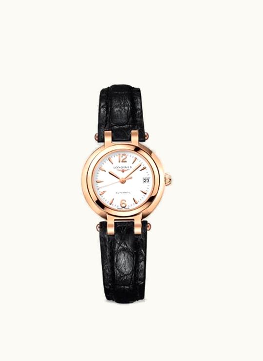 Longines PrimaLuna Automatic 26.5 Pink Gold Leather Arabic