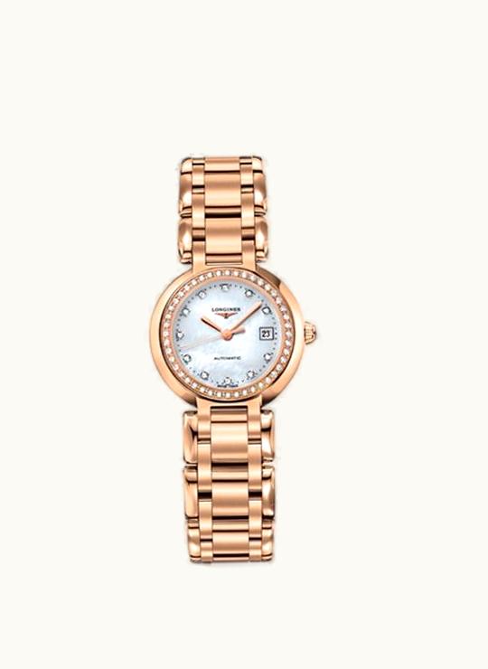 Longines PrimaLuna Automatic 26.5 Pink Gold Diamond MOP