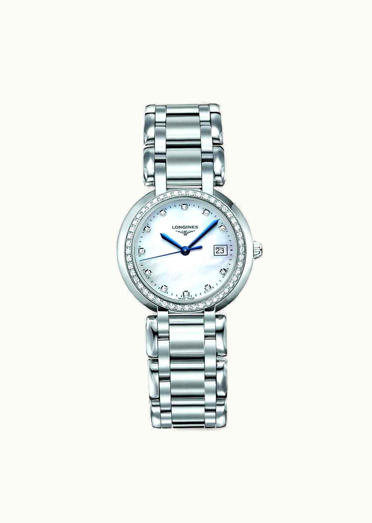 Longines PrimaLuna Quartz 30 Stainless Steel / Diamond / MOP / Bracelet
