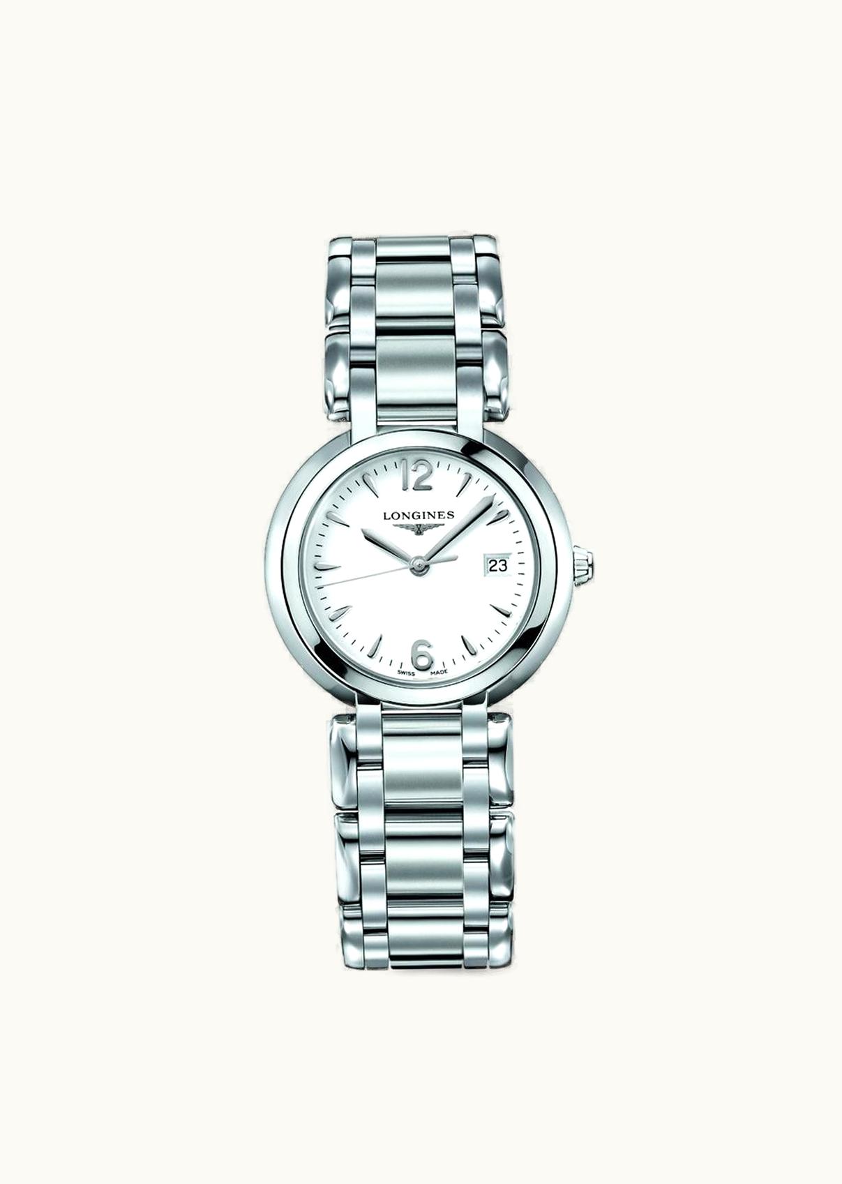Longines PrimaLuna Quartz 30 Stainless Steel / White / Bracelet