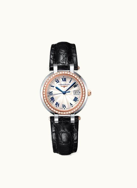 Longines PrimaLuna Quartz 30 Stainless Steel / Pink Gold / Diamond / Silver - Roman