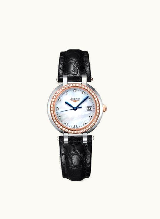 Longines PrimaLuna Quartz 30 Stainless Steel / Pink Gold / Diamond / MOP