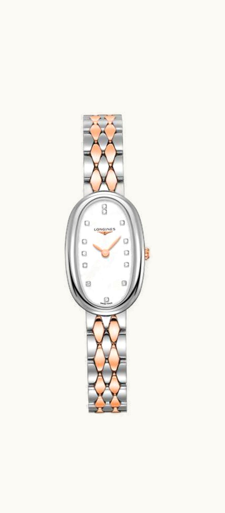 Longines Symphonette S Stainless Steel / Rose Gold / Diamond L2.305.5.87.7
(aka: L23055877)