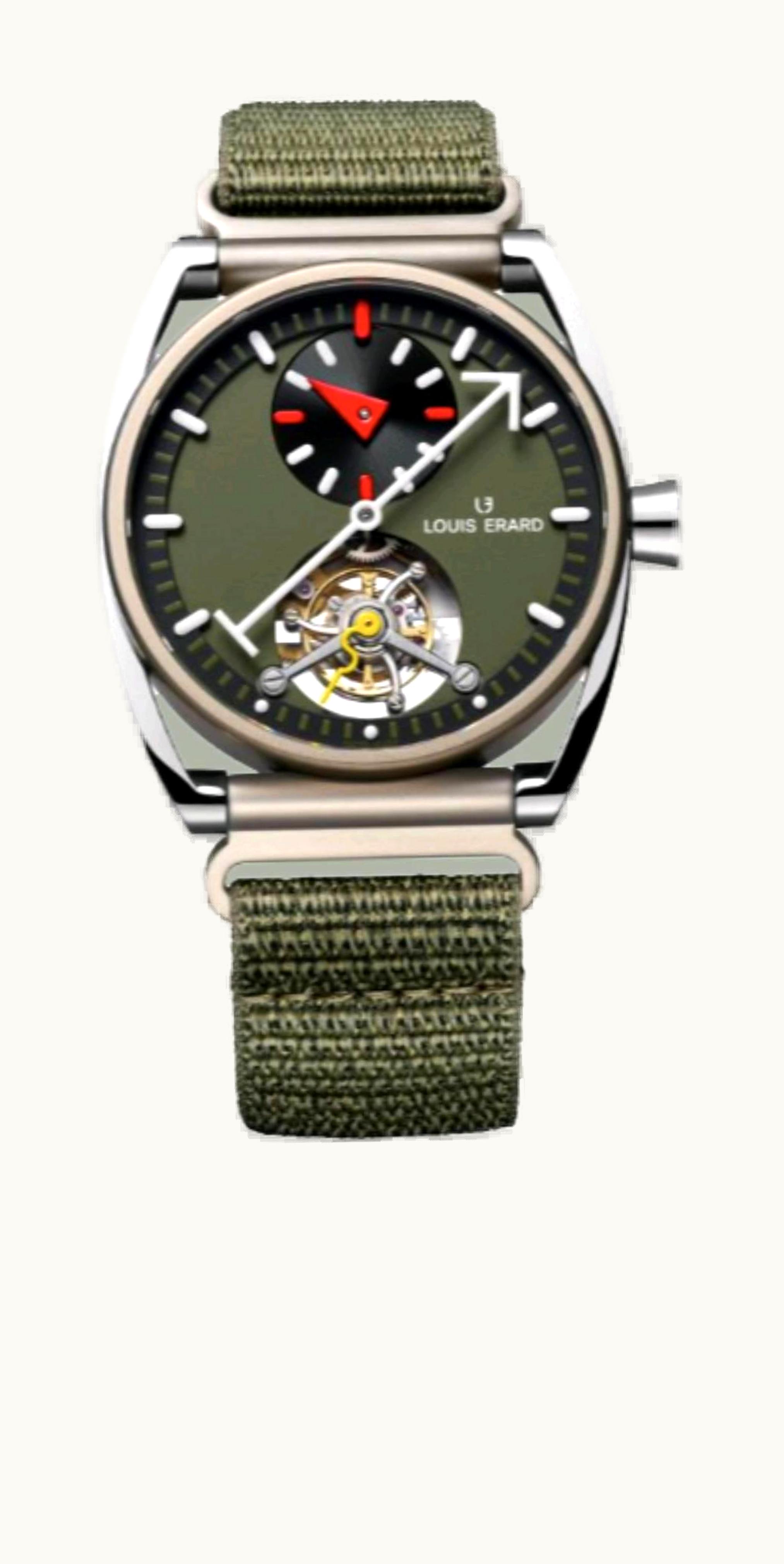 Louis Erard Excellence Le Régulateur Tourbillon Louis Erard x Alain Silberstein III Titanium / Khaki