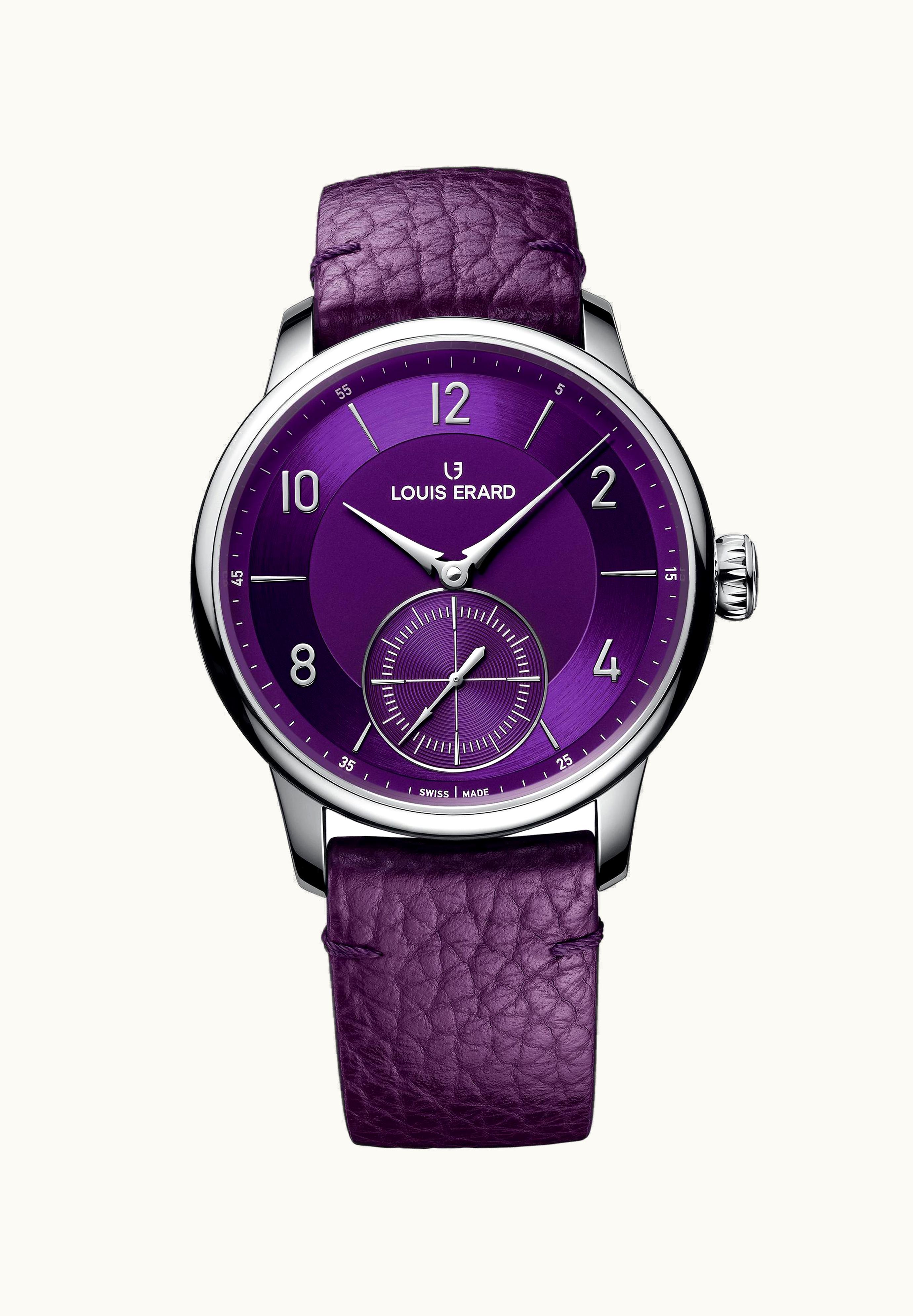 Louis Erard Excellence Petite Seconde 39 Stainless Steel / Violette