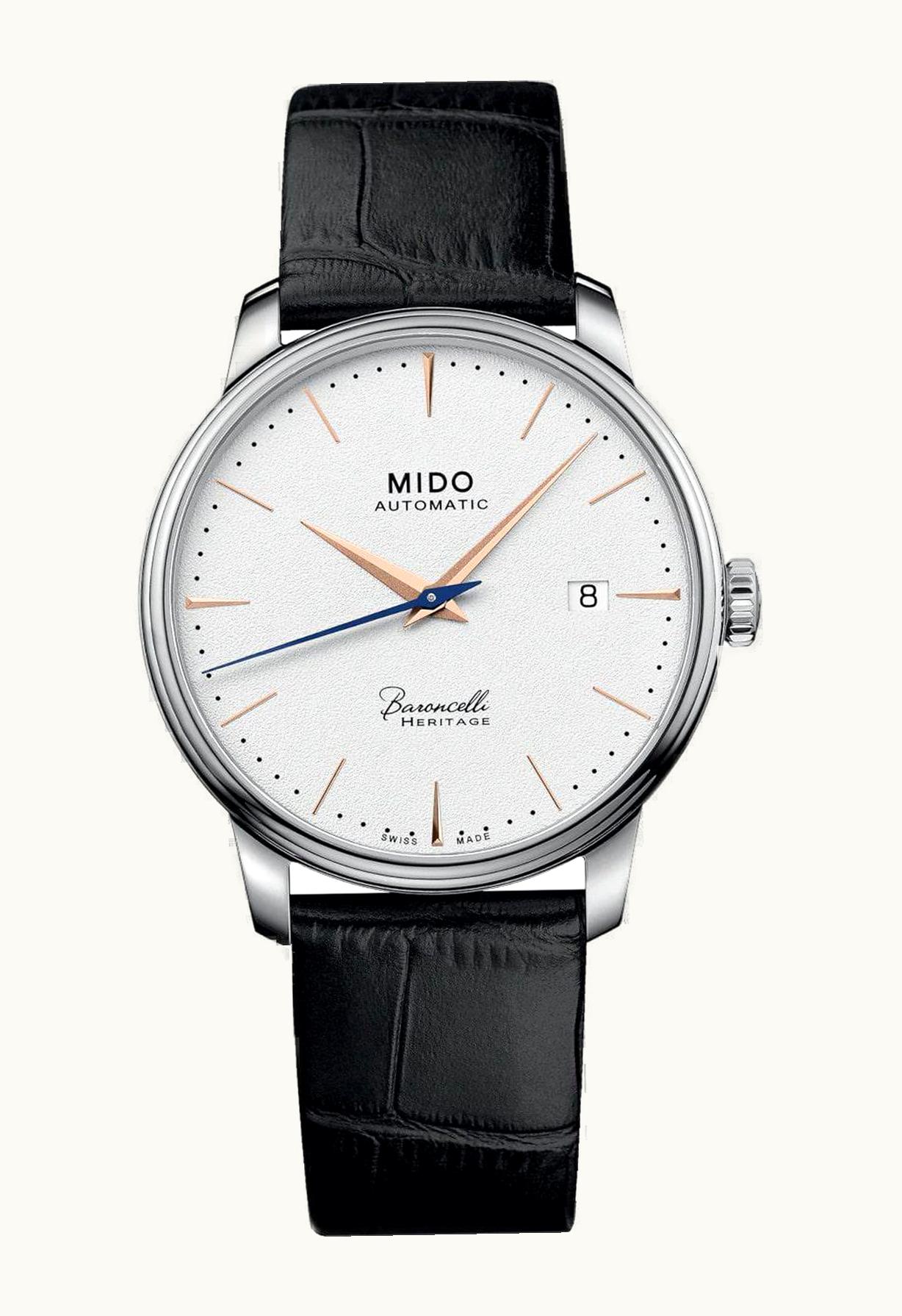 Mido Baroncelli Heritage Stainless Steel / White