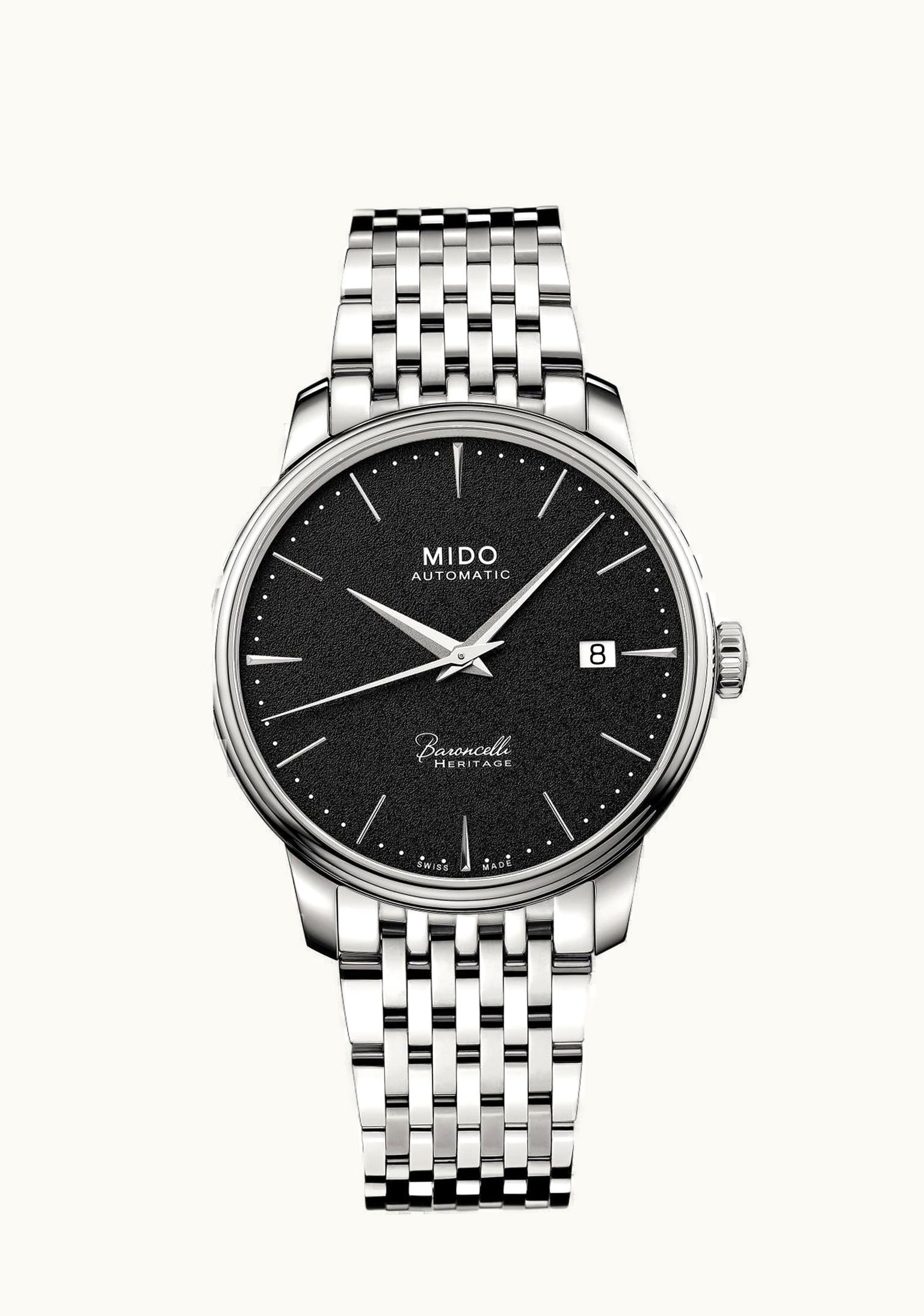 Mido Baroncelli Heritage Stainless Steel / Black / Bracelet