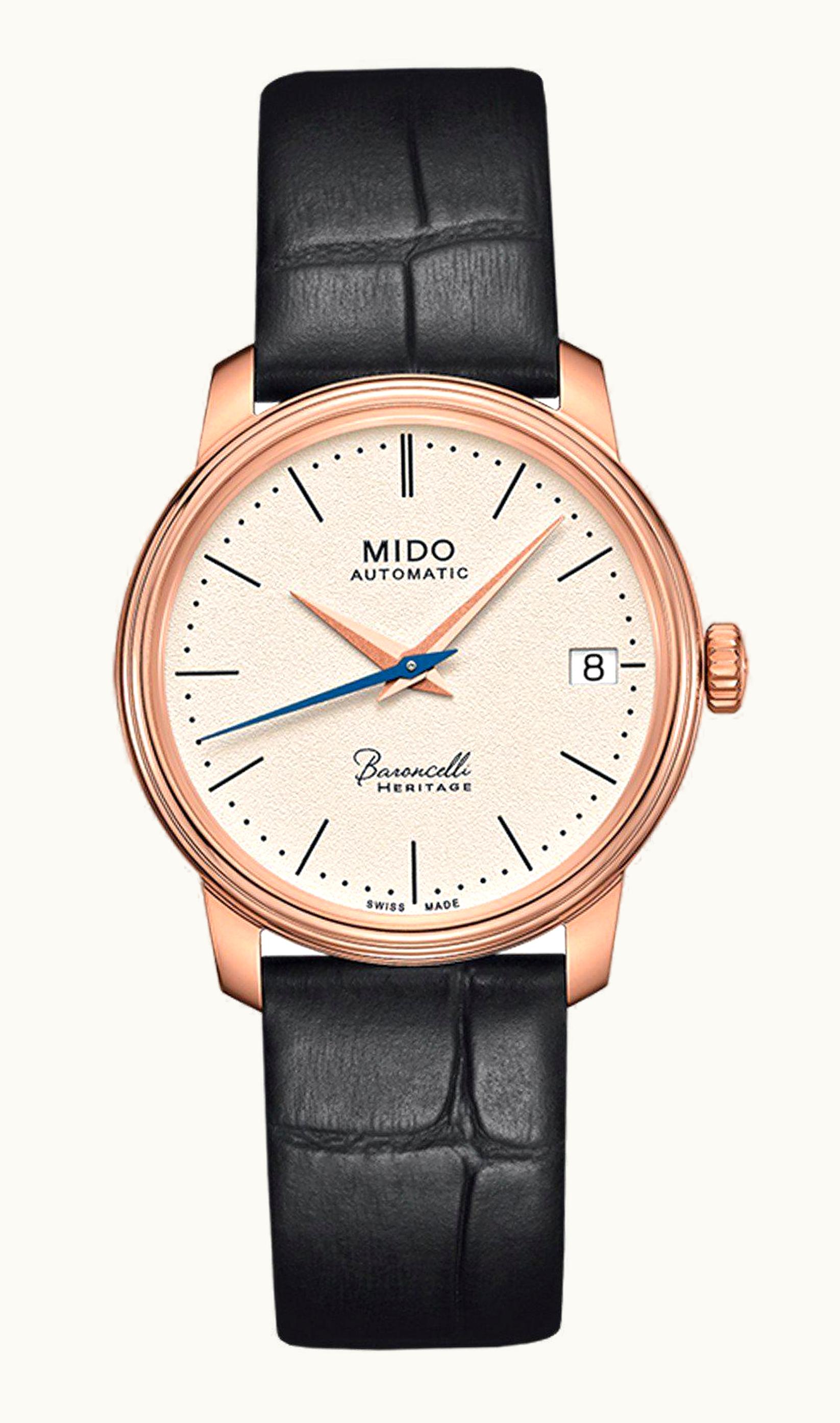Mido Baroncelli Heritage Lady Rose Gold / Beige