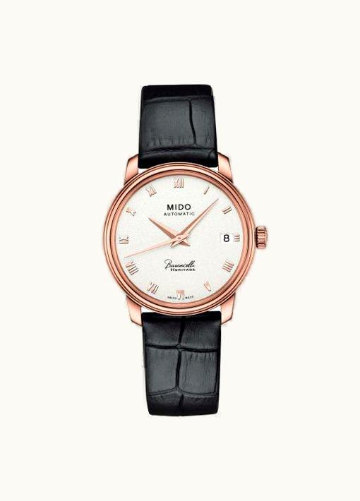 Mido Baroncelli Heritage Lady Rose Gold / Beige - Roman