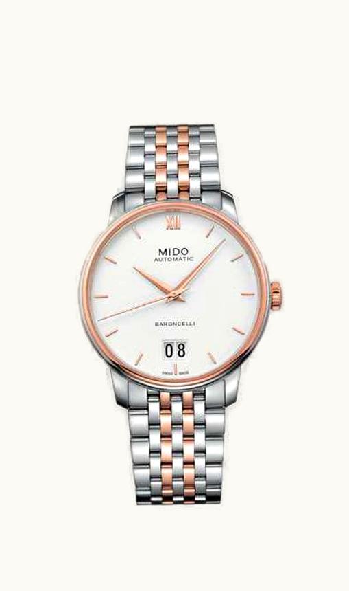 Mido Baroncelli Heritage Lady Rose Gold / Beige - Diamond