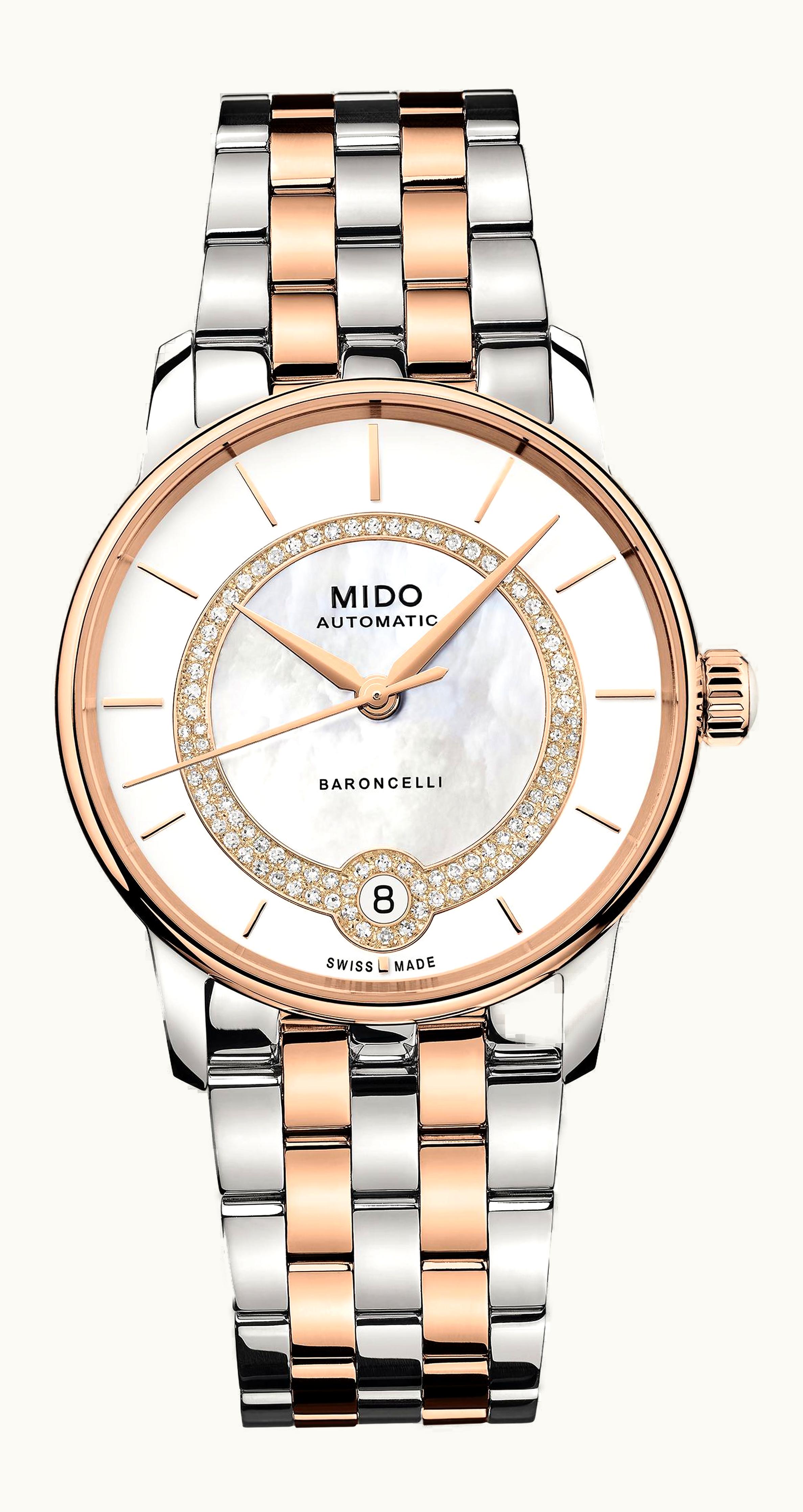 Mido Baroncelli Lady Necklace Stainless Steel - Rose Gold / MOP