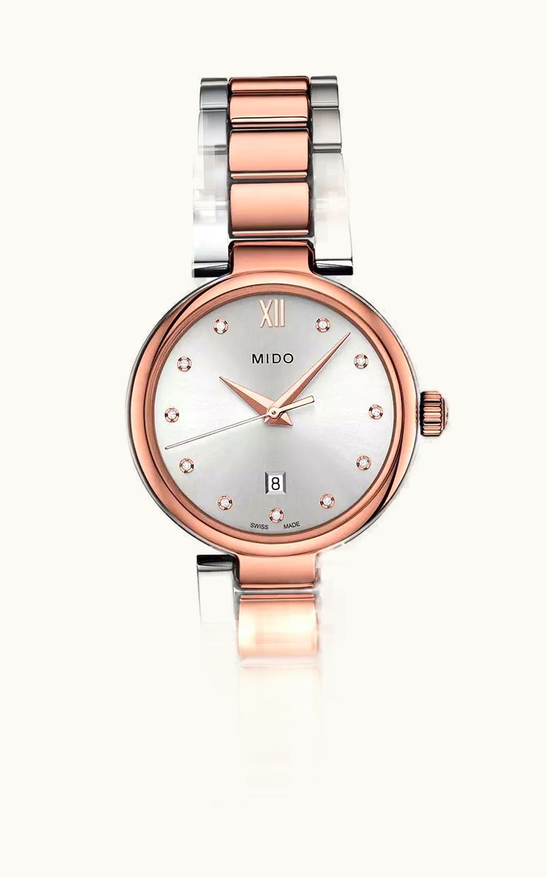 Mido Baroncelli Lady Twenty Five Stainless Steel - Rose Gold / MOP / Bracelet