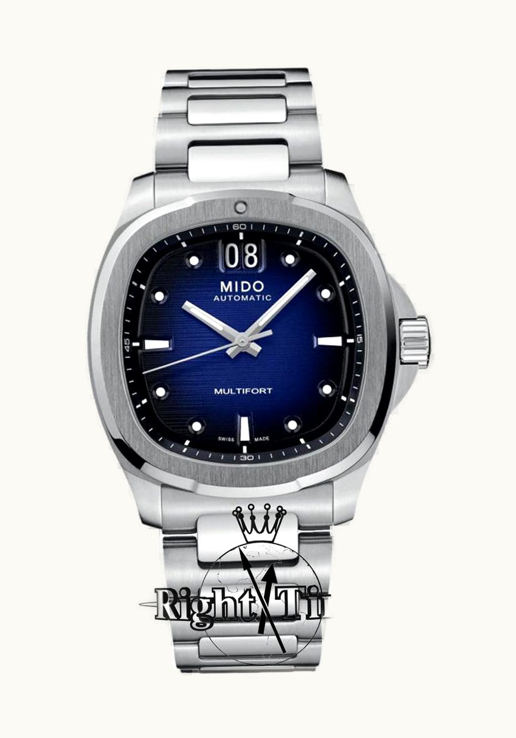 Mido Multifort TV Big Date Stainless Steel / Blue / Bracelet