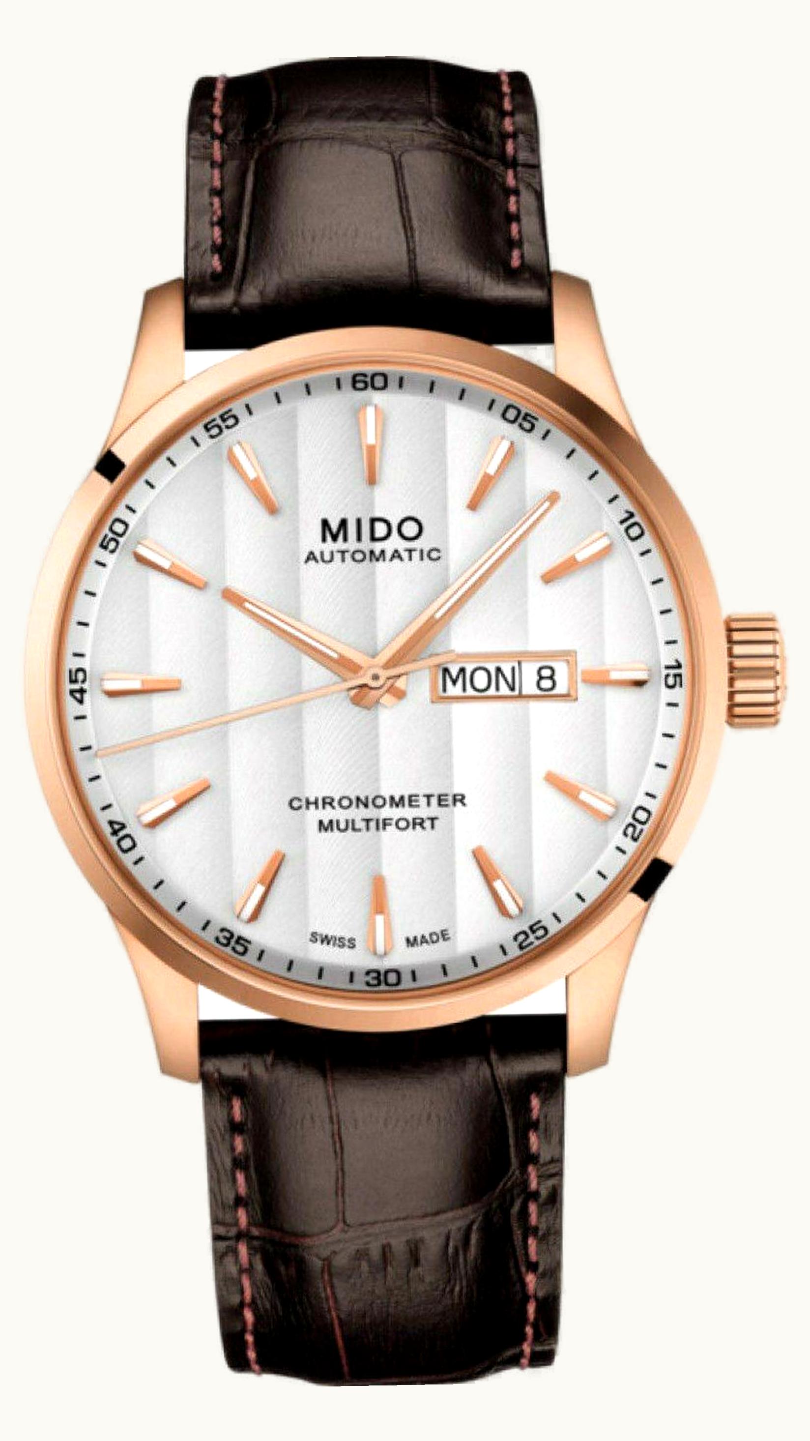 Mido Multifort Chronometer 1 Rose Gold / Silver / Strap