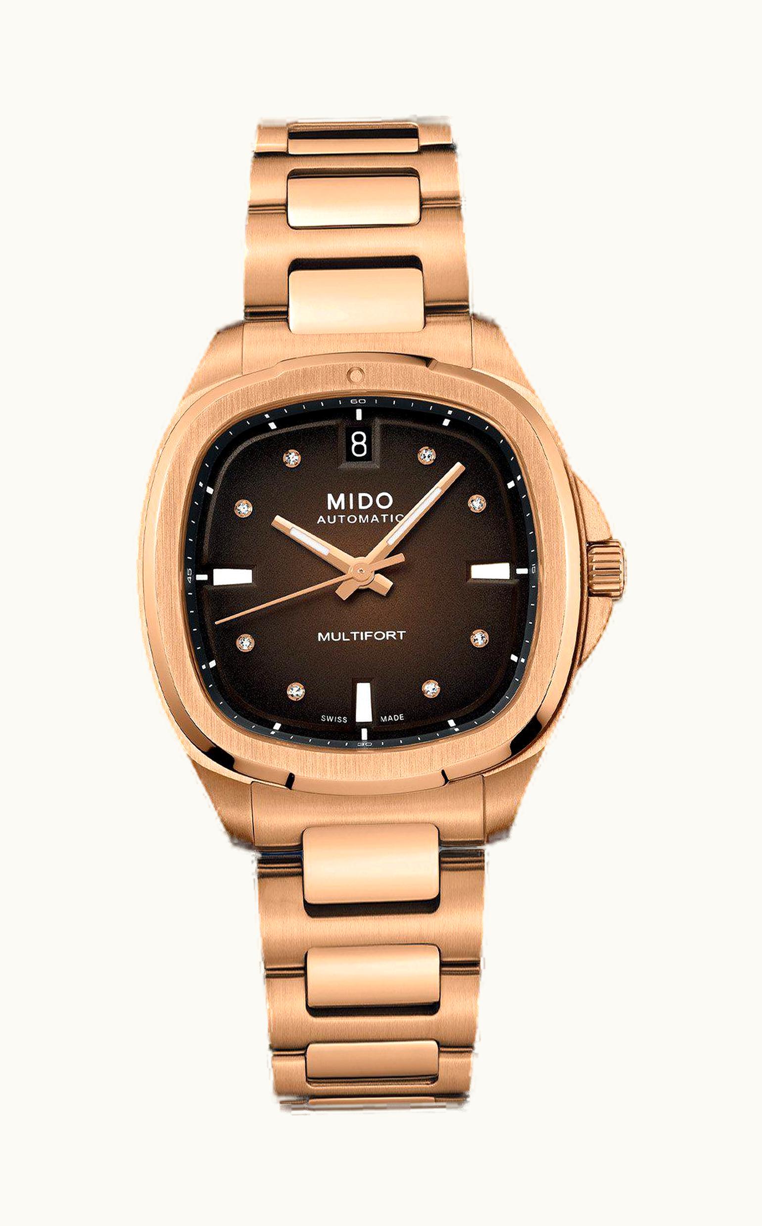 Mido Multifort TV 35 Rose Gold / Brown / Bracelet
