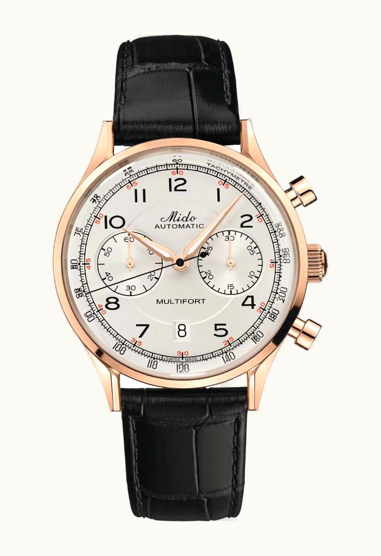 Mido Multifort Patrimony Chronograph Rose Gold / Ivory