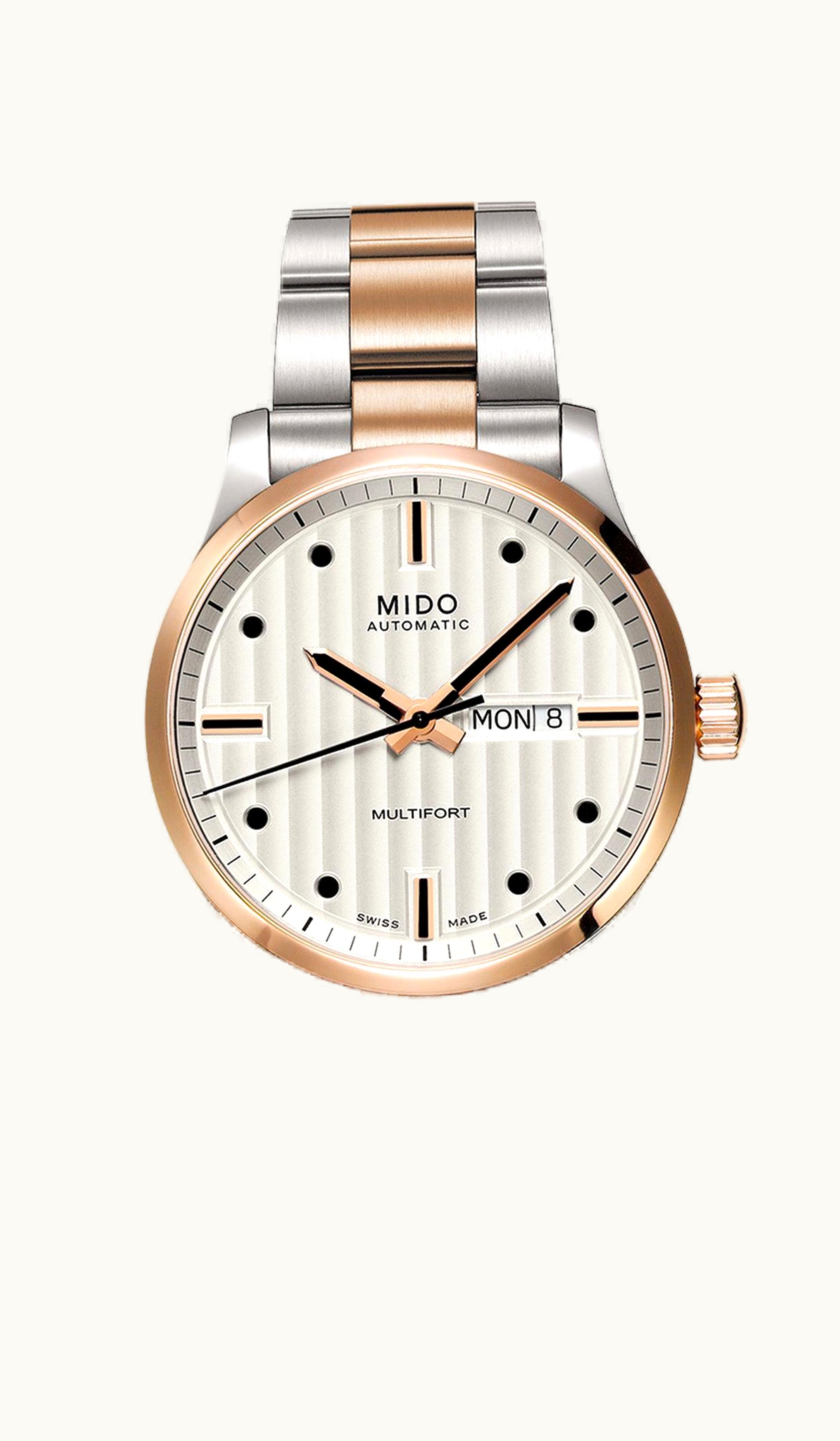 Mido Multifort Gent Stainless Steel / Rose Gold / Silver / Bracelet