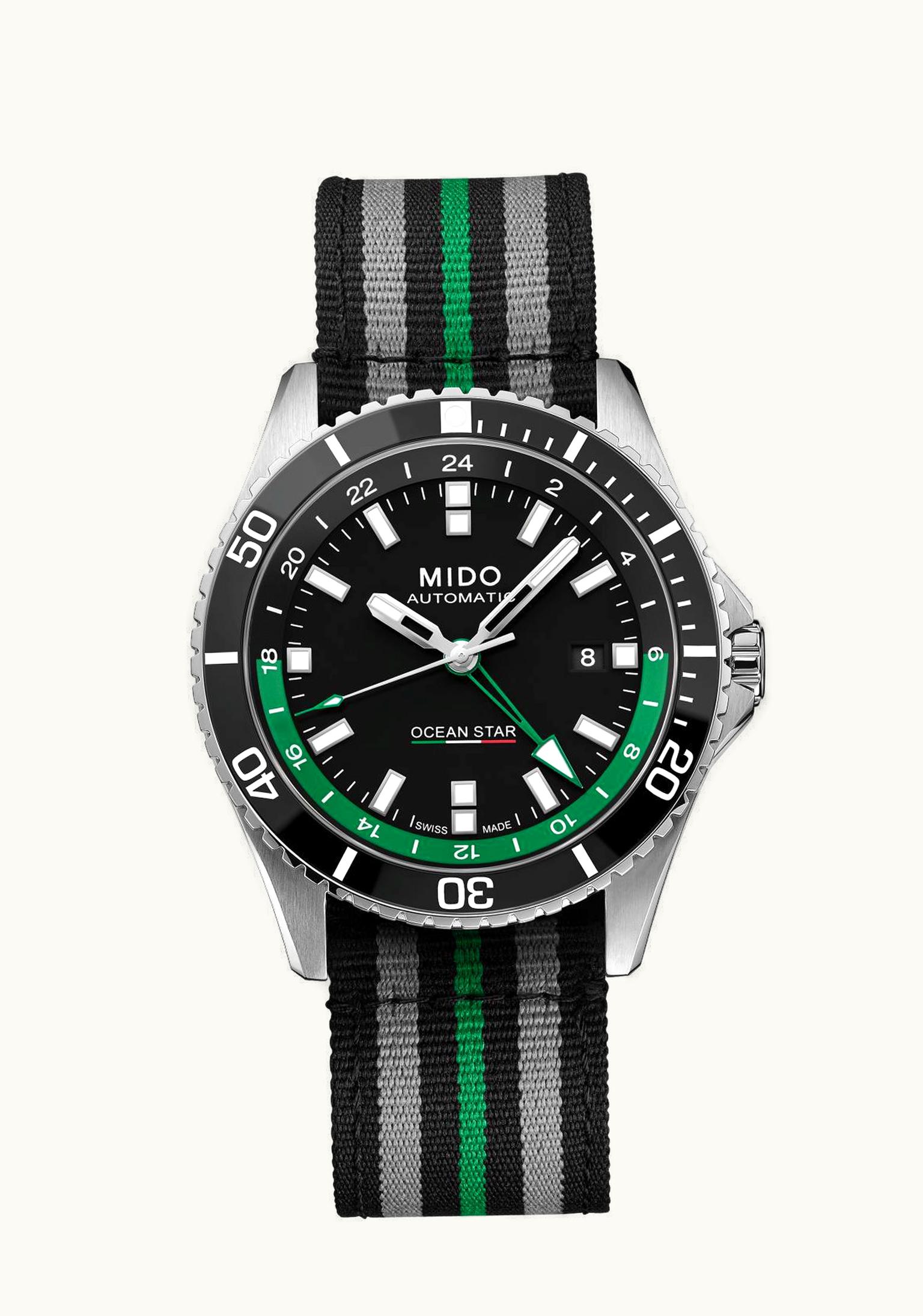 Mido Ocean Star GMT Stainless Steel / Black =Green / Bracelet