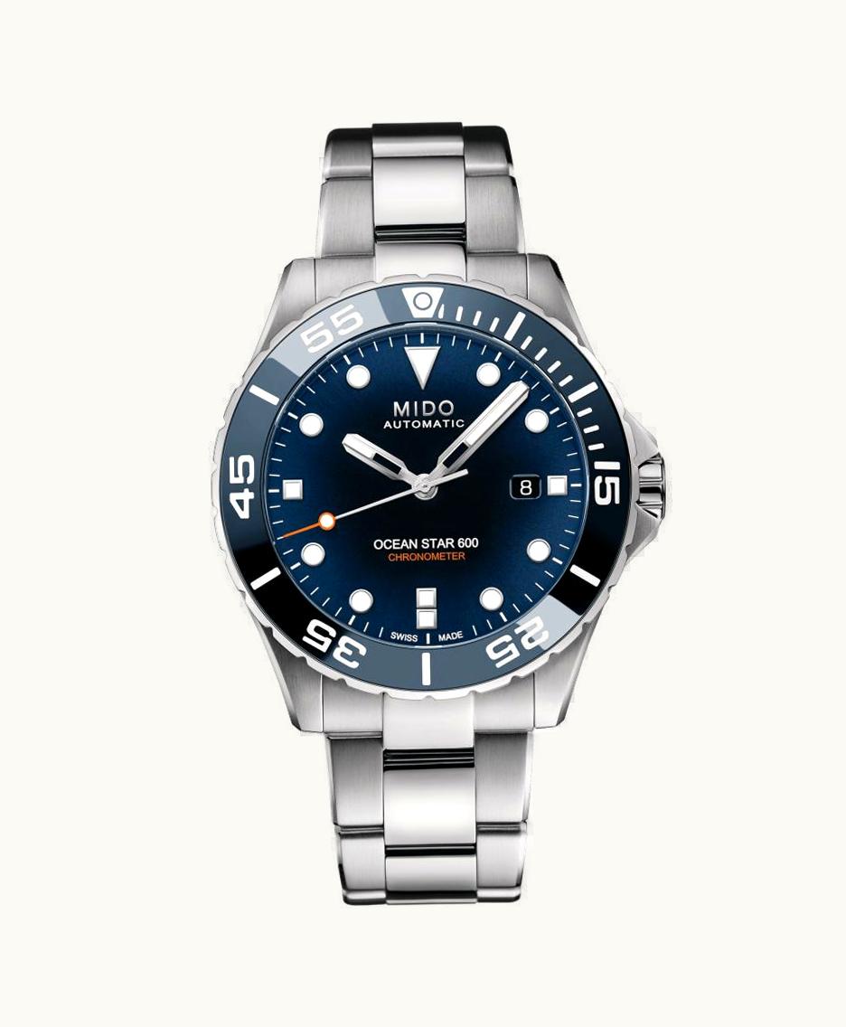 Mido Ocean Star 600 Chronometer Stainless Steel / Blue / Bracelet M026.608.11.041.01
(aka: m0266081104101)