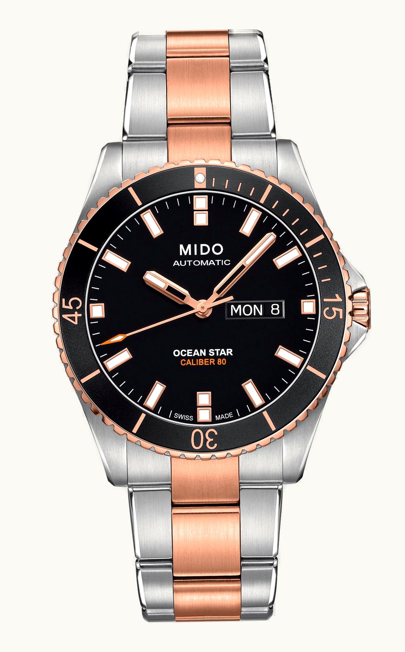 Mido Ocean Star 200 Stainless Steel / Rose PVD / Black / Bracelet
