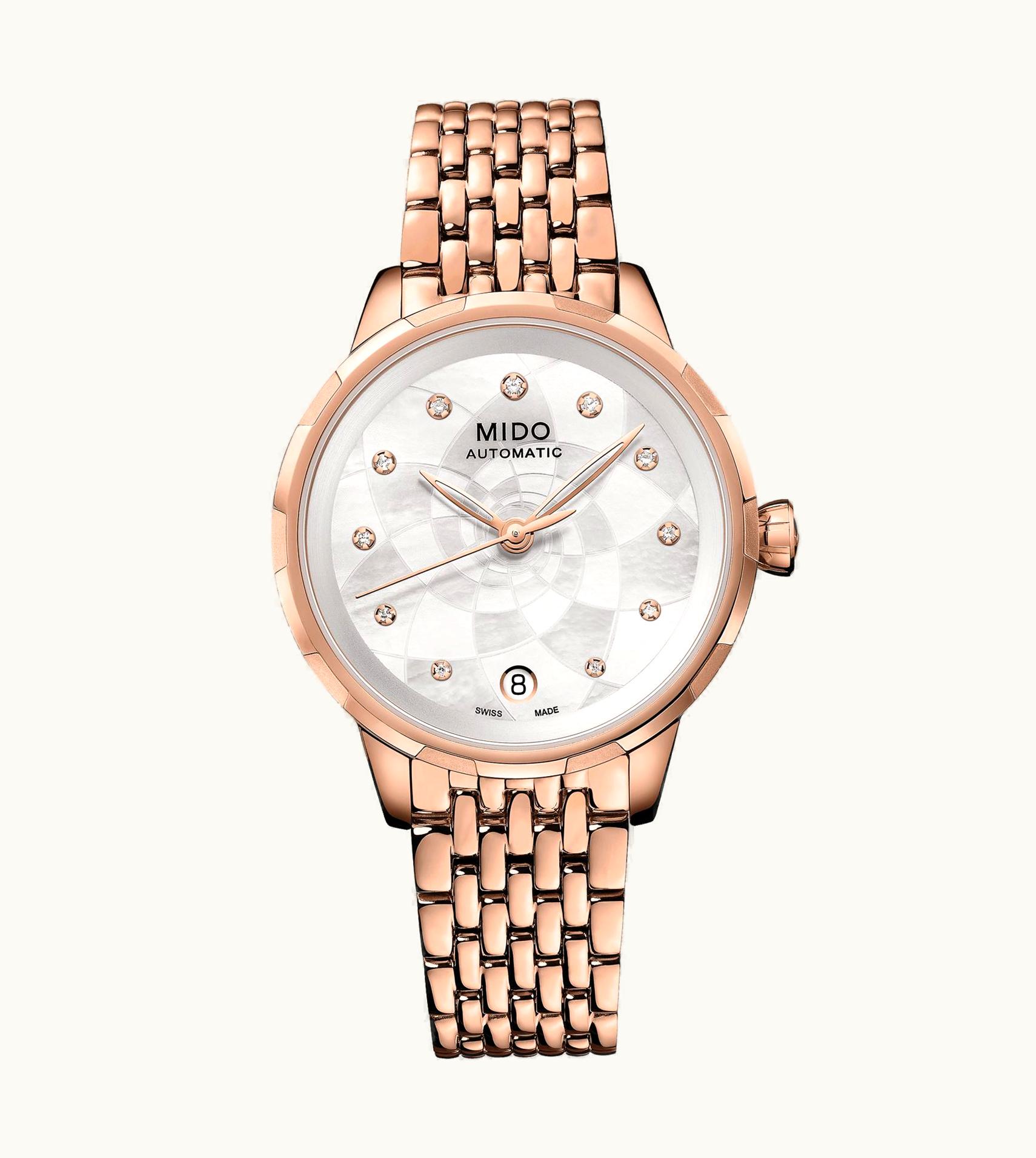 Mido Rainflower Origin Rose Gold / MOP - Diamond / Bracelet M043.207.33.106.00