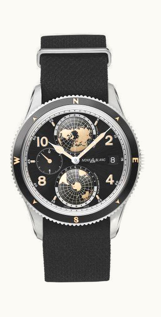 Montblanc 1858 Monopusher Chronograph Pocket Watch Titanium / Dumortierite