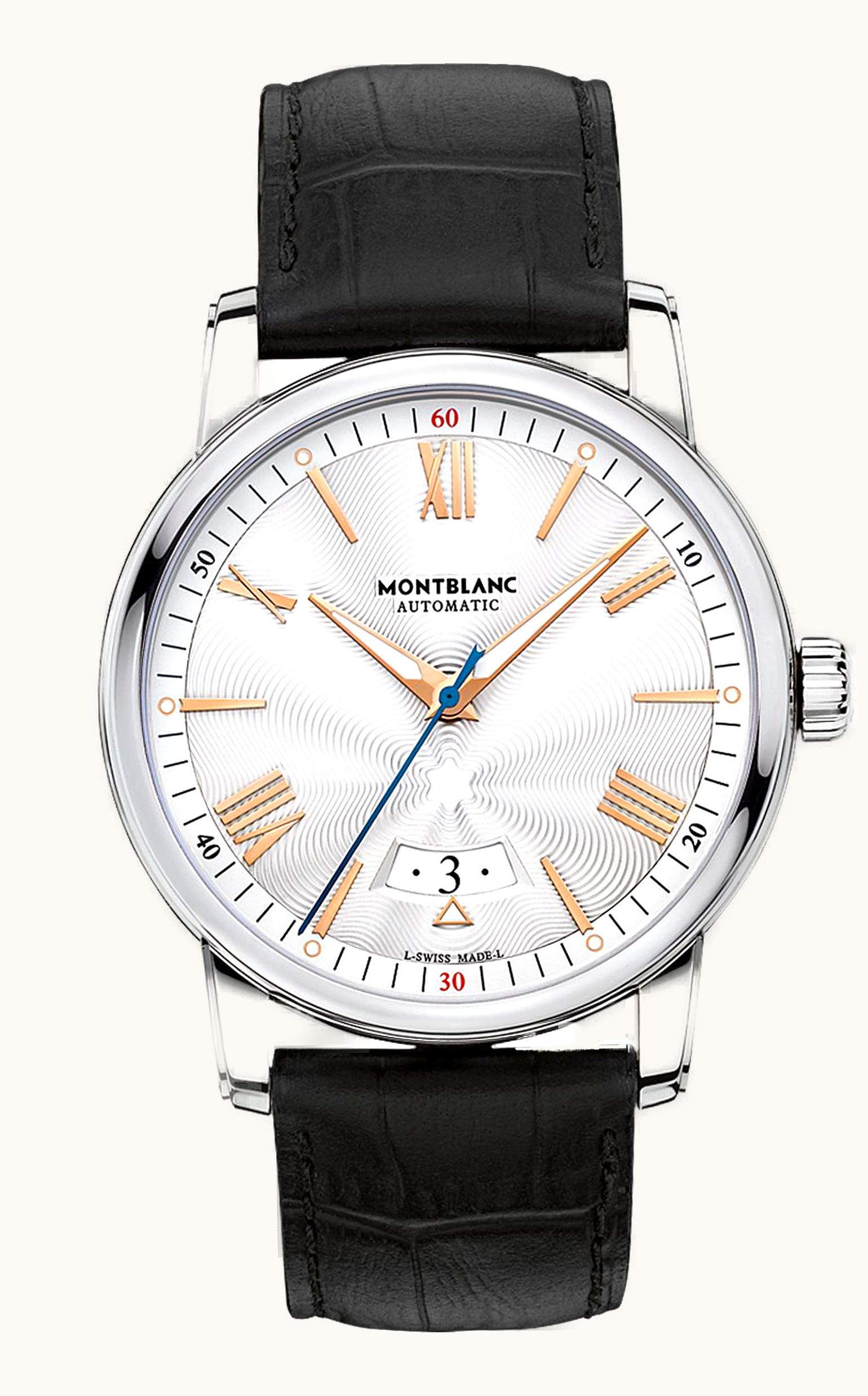 Montblanc 4810 Date Automatic Stainless Steel / Silver / Alligator