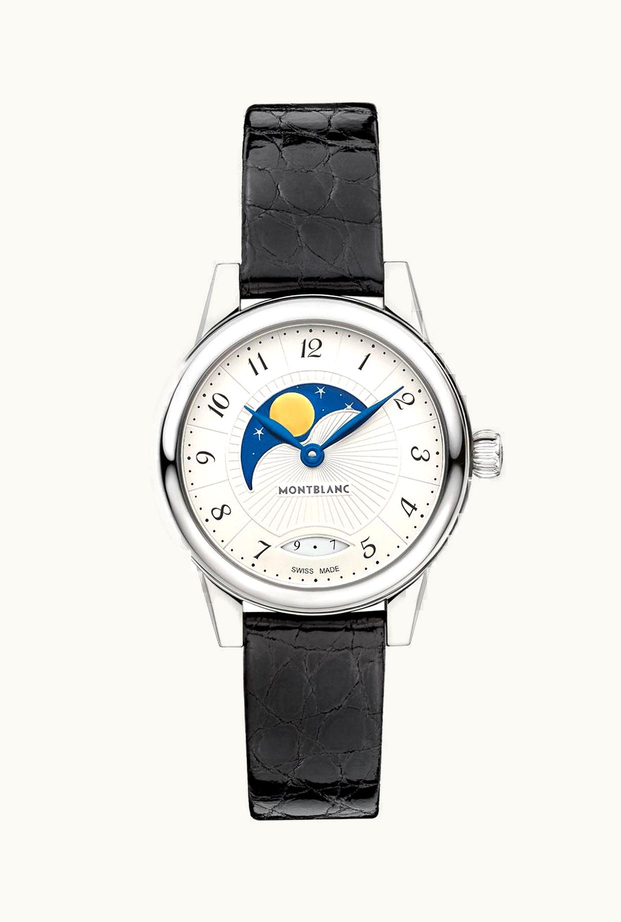 Montblanc Bohème Moonphase Quartz 27 Stainless Steel / Silver / Alligator