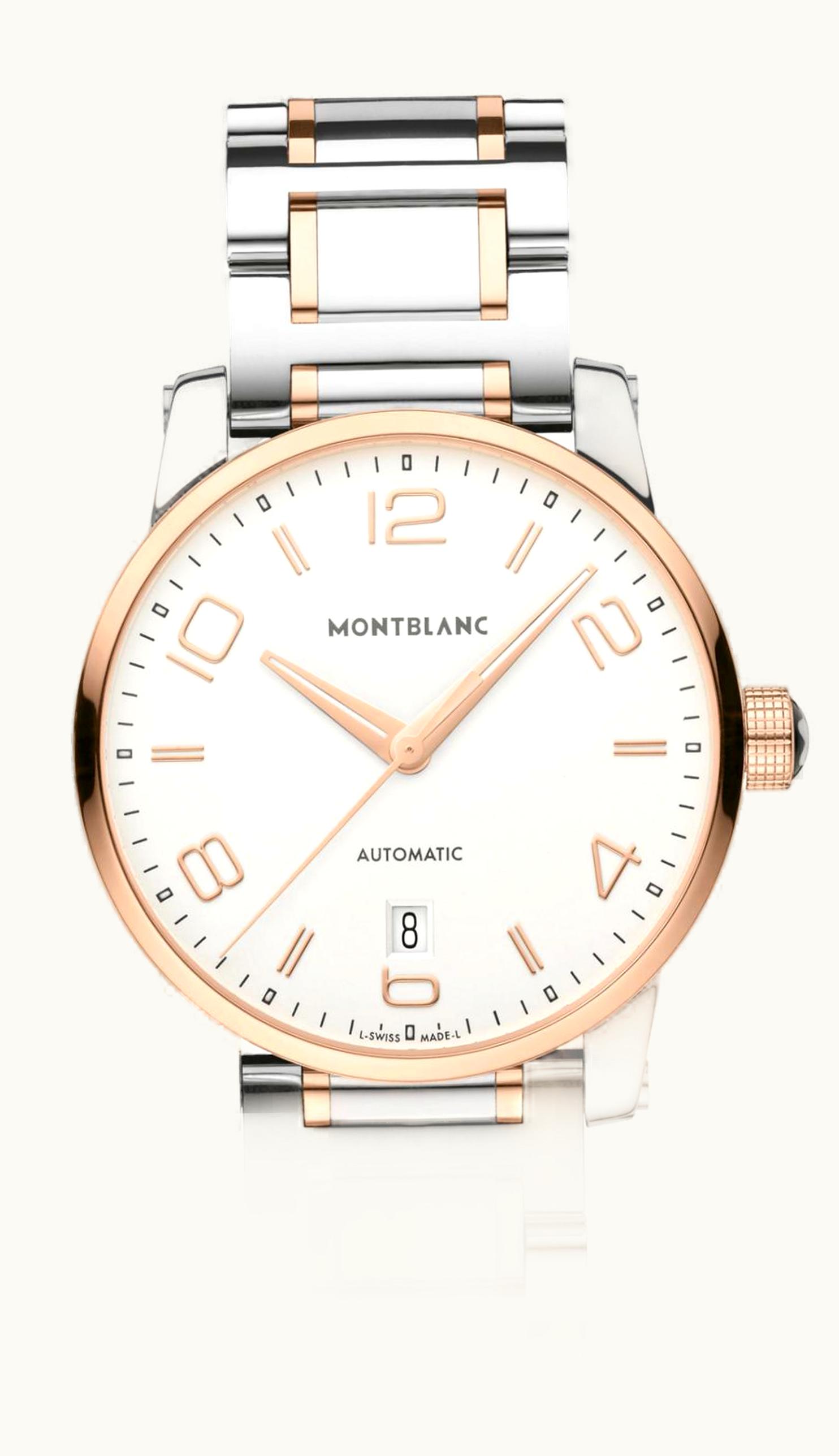 Montblanc TimeWalker Date Automatic 39 Two Tone Red / White / Bracelet