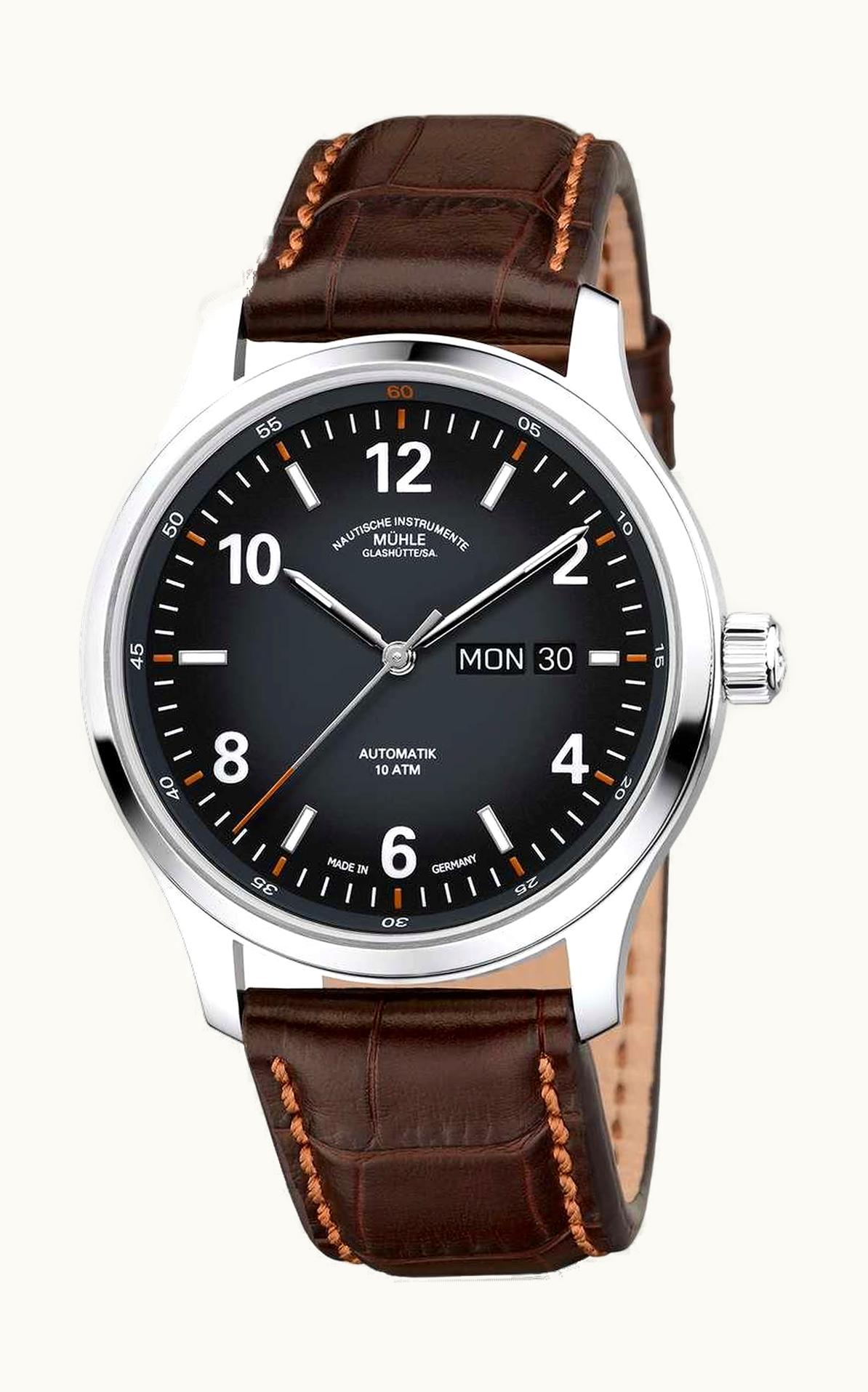 Mühle Glashütte Lunova Tag/Datum Black / Strap