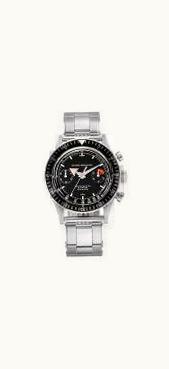 Nivada Grenchen Chronomaster Aviator Sea Diver Automatic Stainless Steel / Black / Oyster