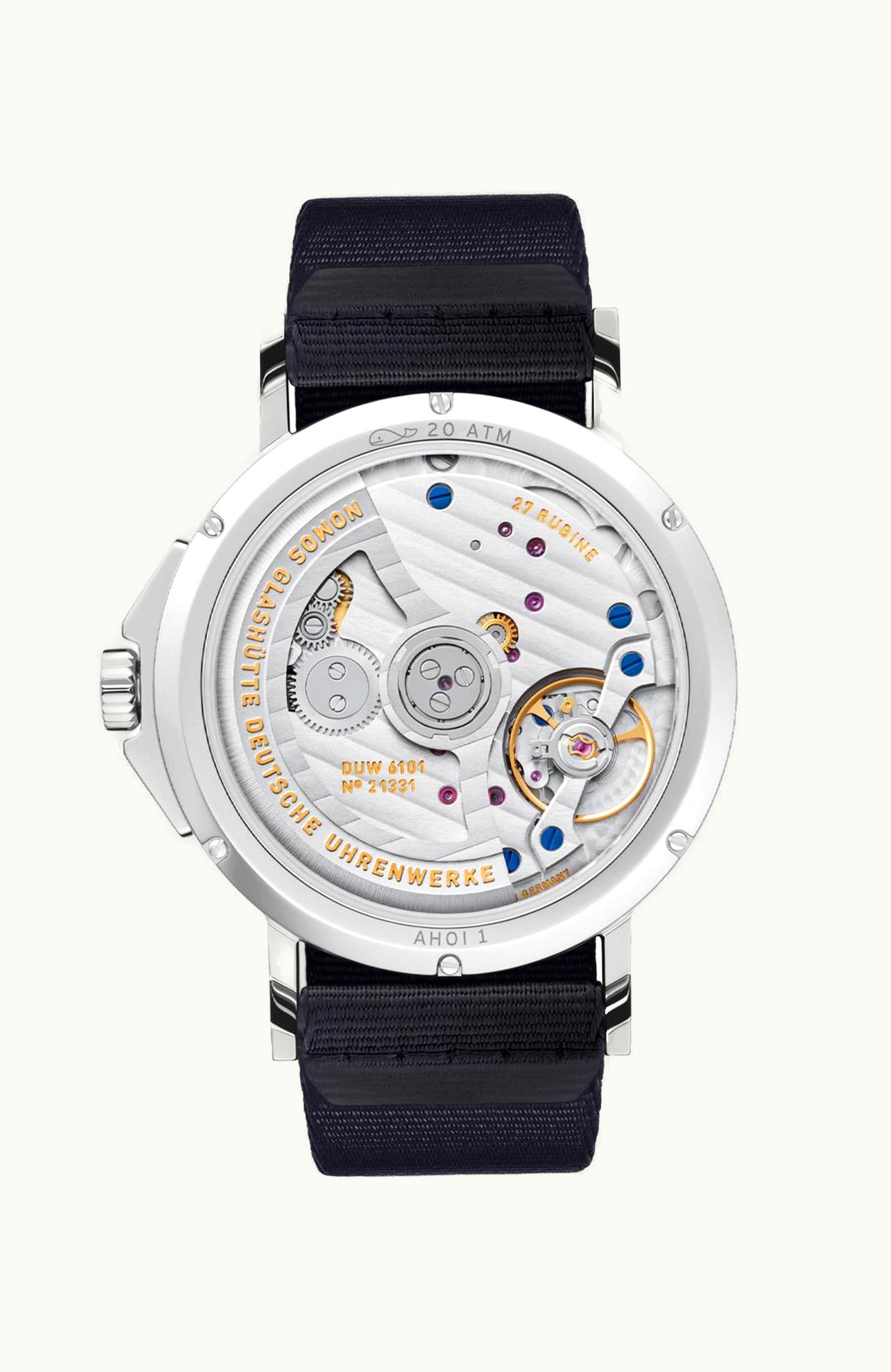 Nomos Glashütte Ahoi Neomatik 38 Sky / Open Case Back