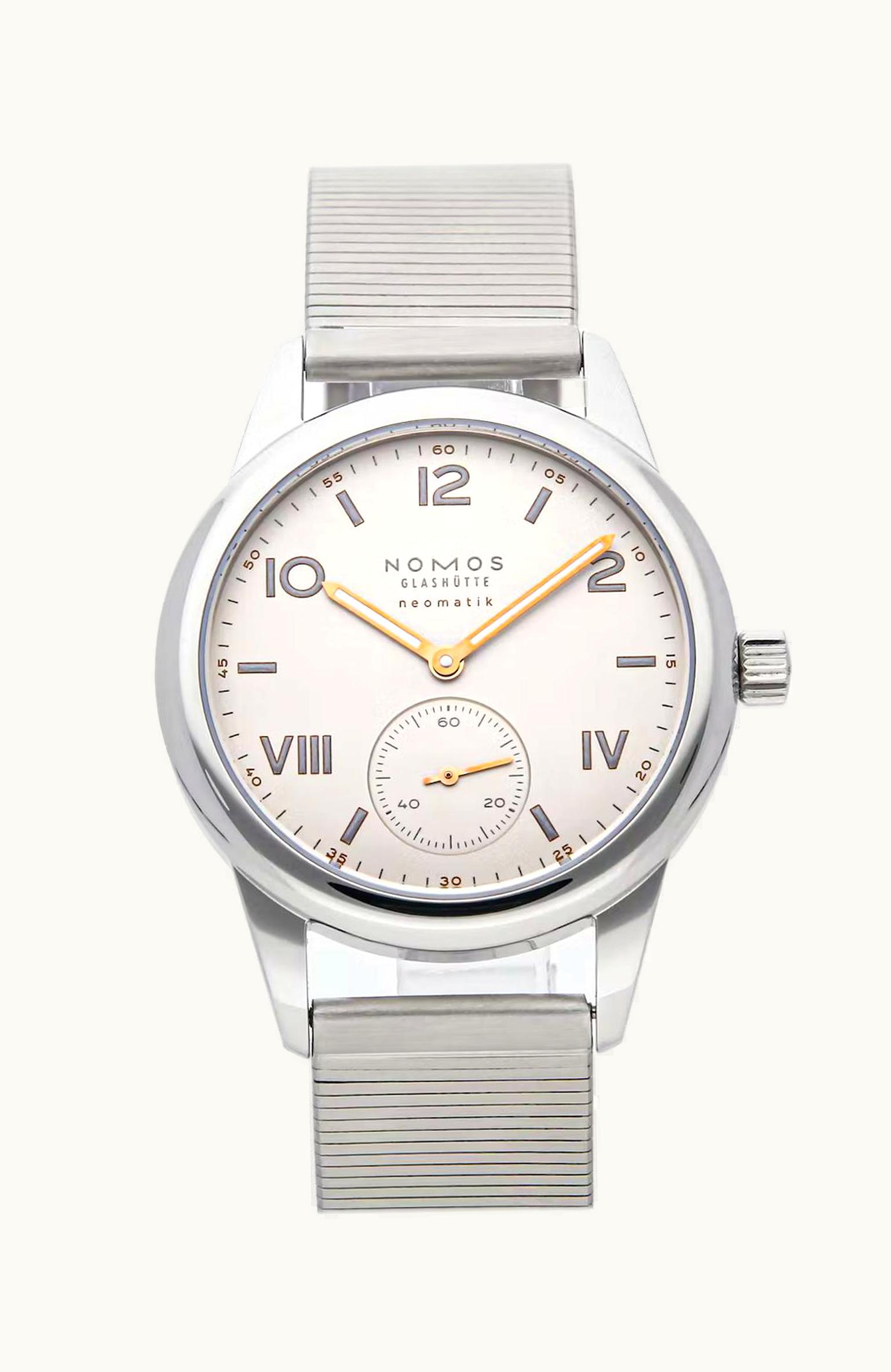 Nomos Glashütte Club Campus Neomatik 37 Silver / Bracelet / See-Through