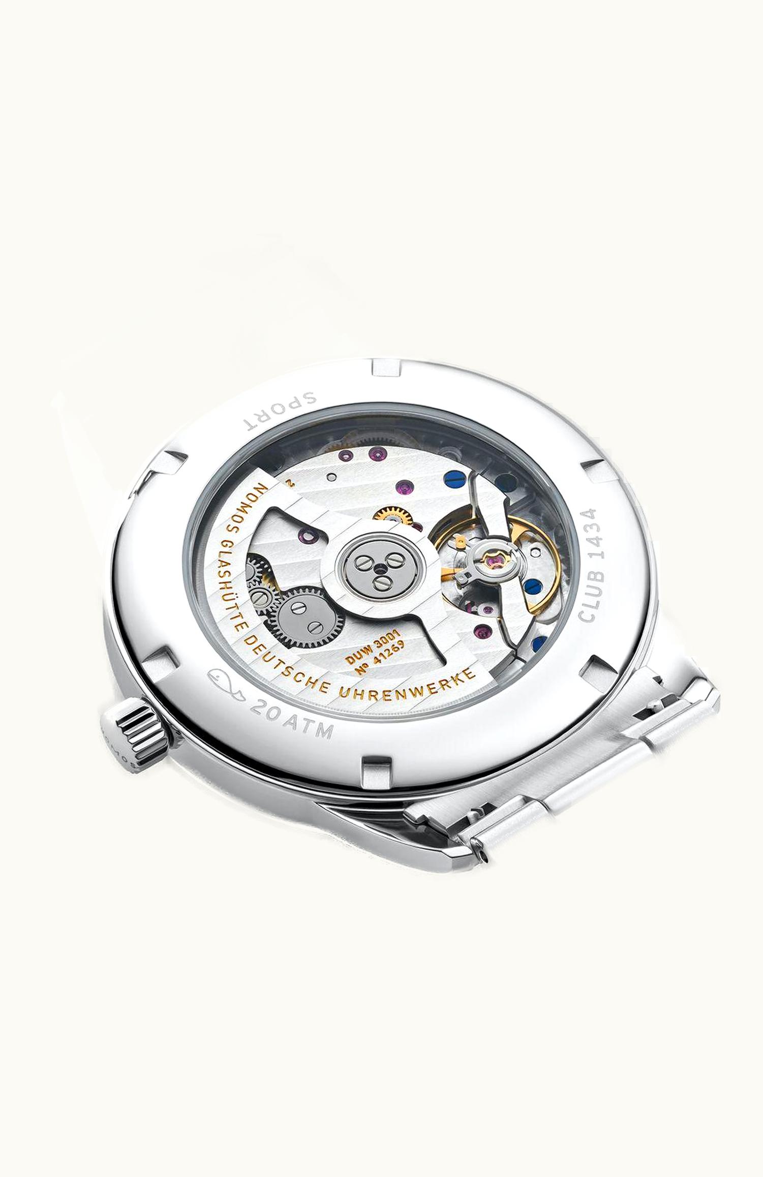 Nomos Glashütte Club Sport Neomatik 39 Indian Summer - Tabac / Open Case Back