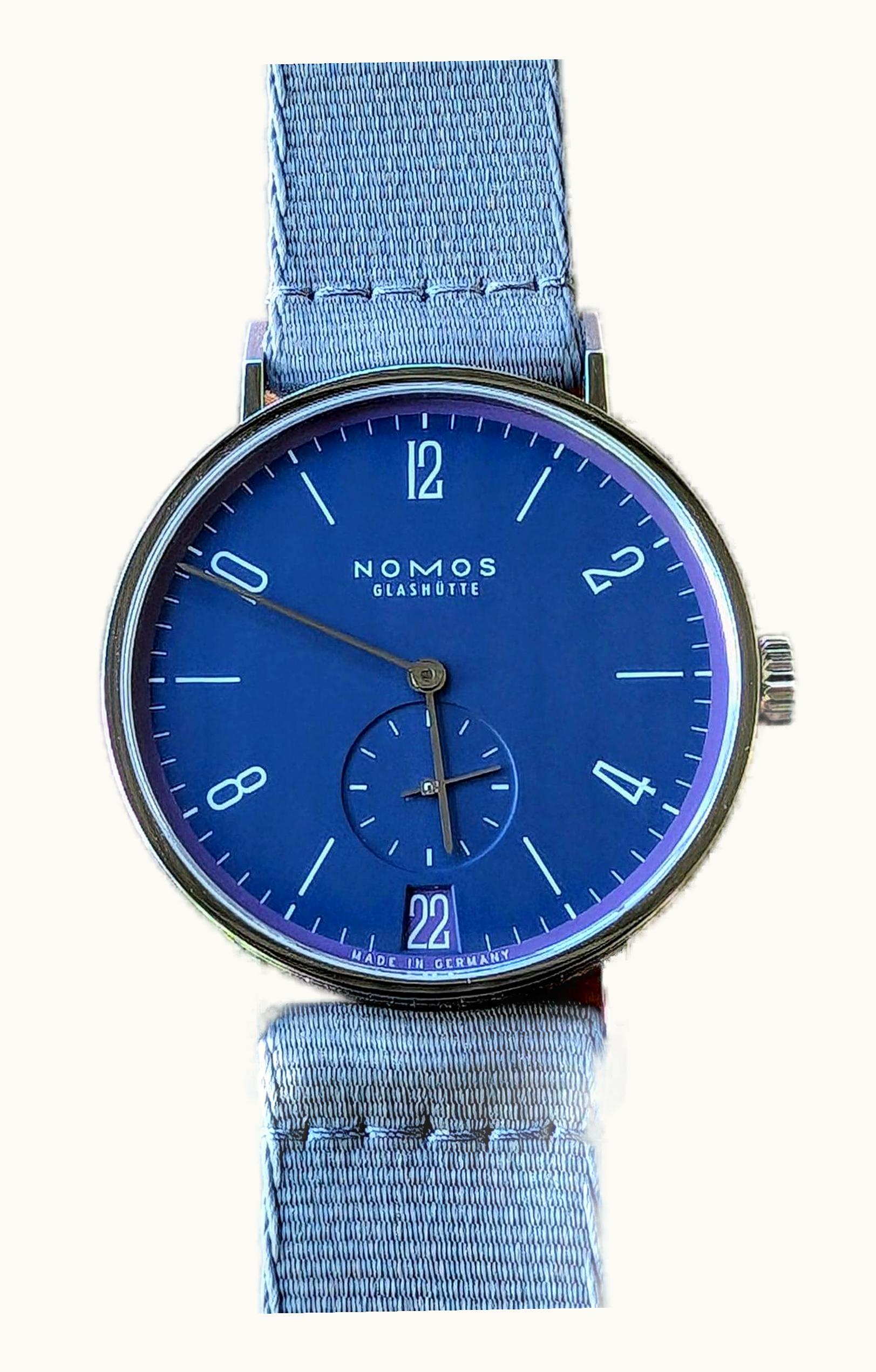Nomos Glashütte Orion 38 Midnight Blue / Closed Case Back
