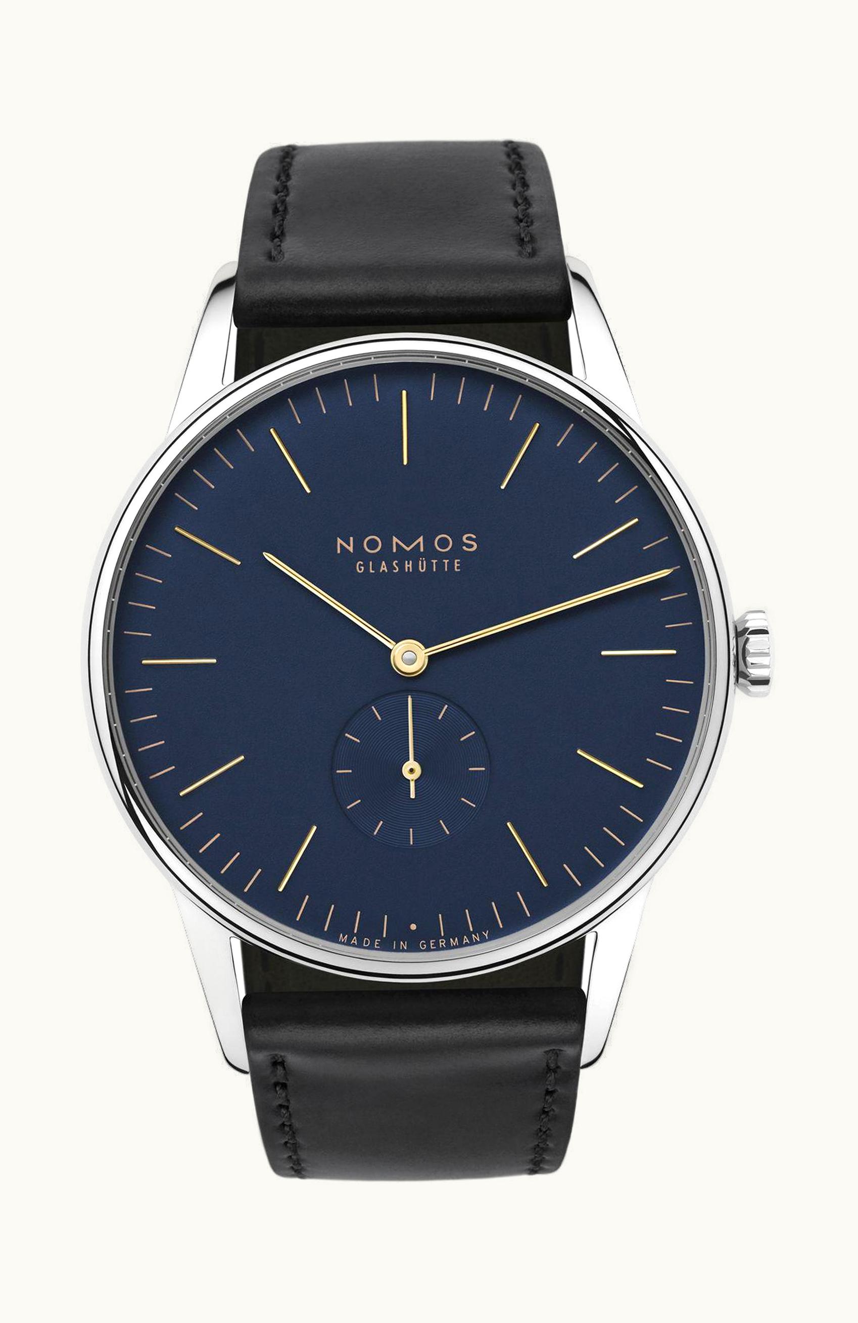 Nomos Glashütte Orion 38 Midnight Blue / Open Case Back