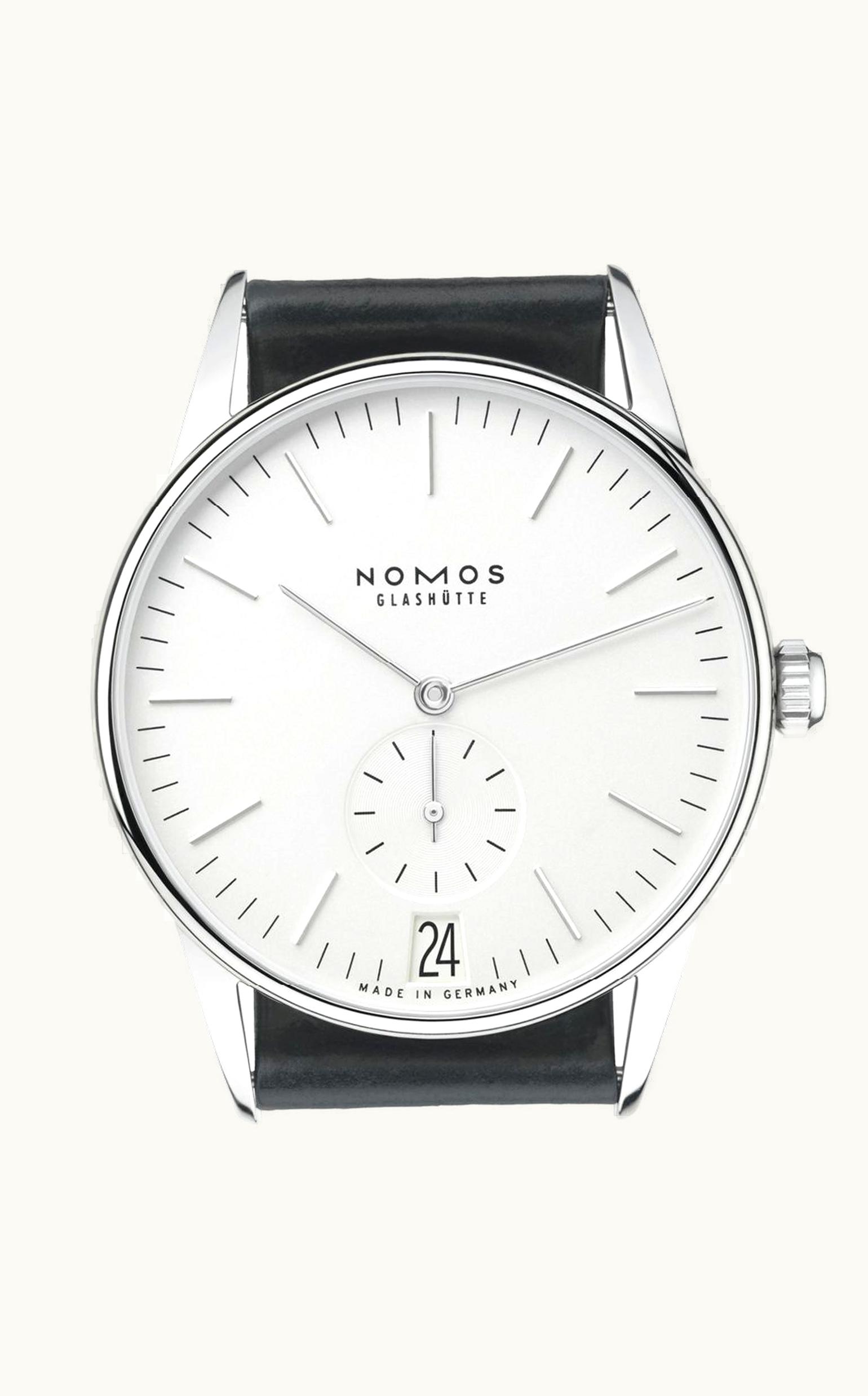 Nomos Glashütte Orion 38 Date White / Open Case Back