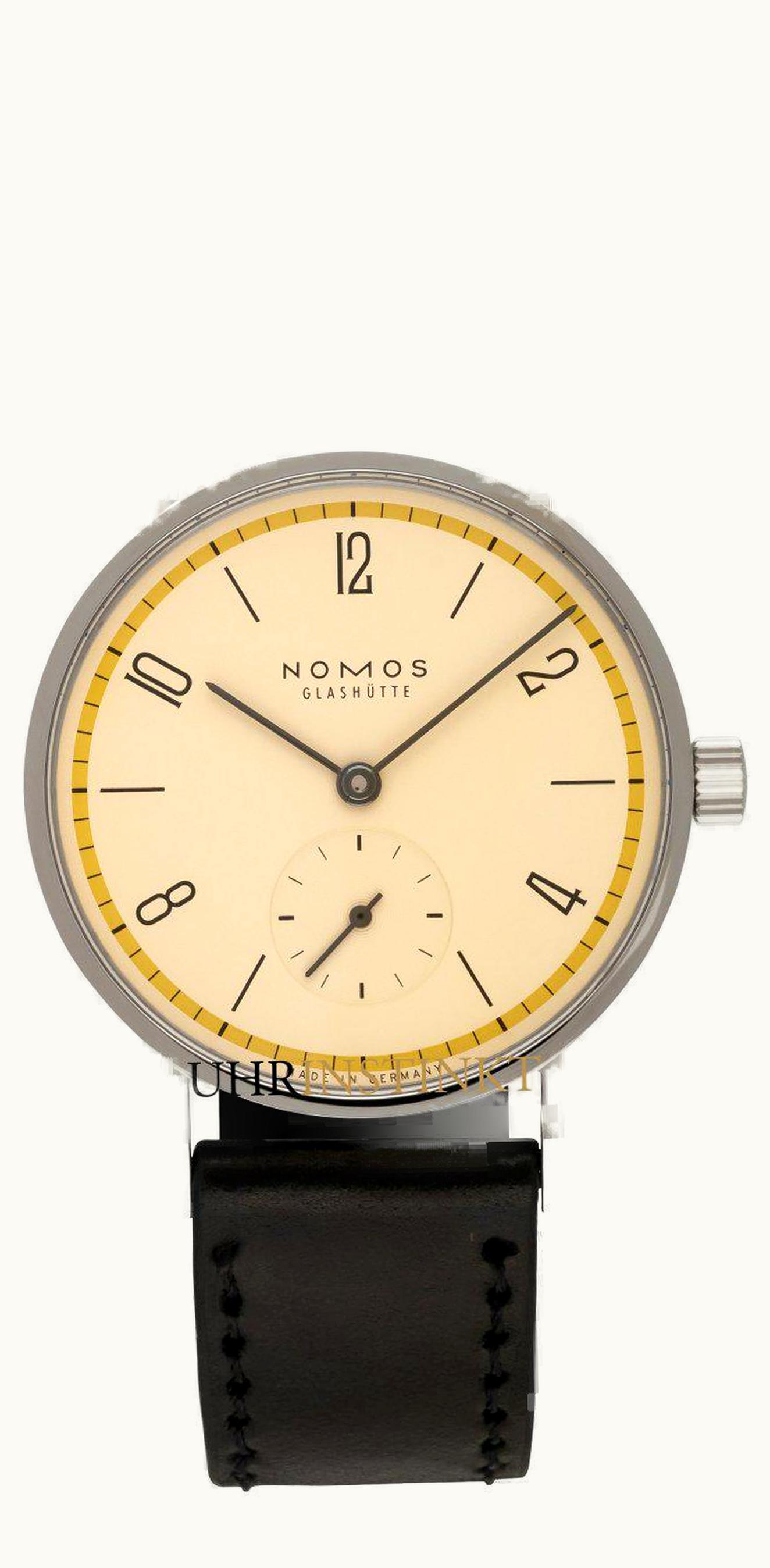 Nomos Glashütte Tangente 33 A Century of Bauhaus Yellow