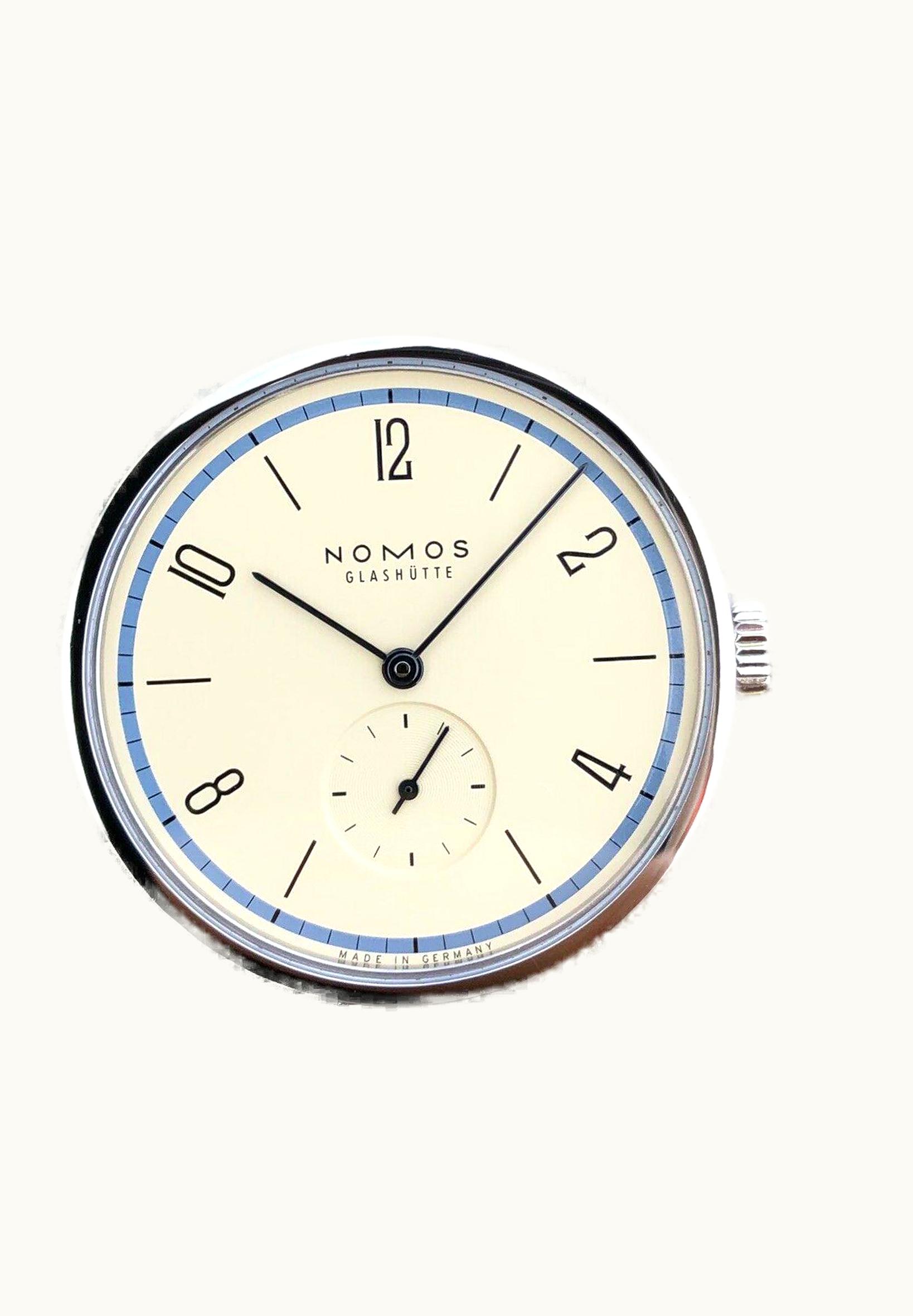 Nomos Glashütte Tangente 38 A Century of Bauhaus Blue