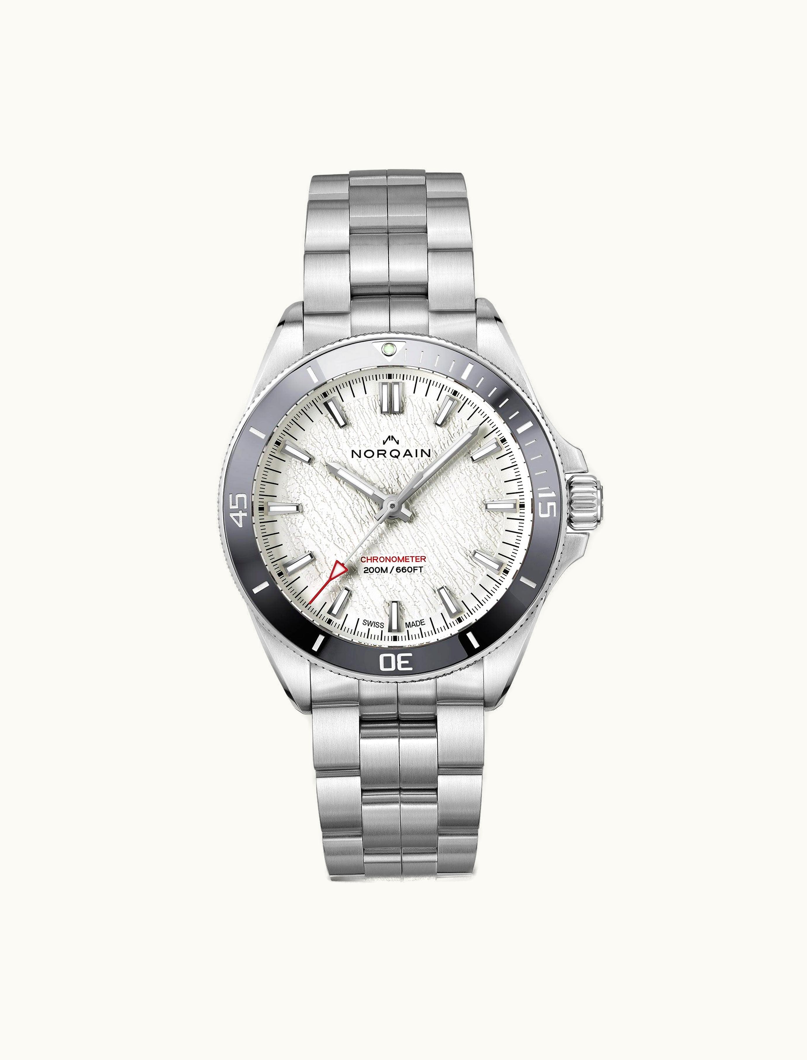 Norqain Adventure Neverest Glacier 40 Stainless Steel / Silver / Black Rubber