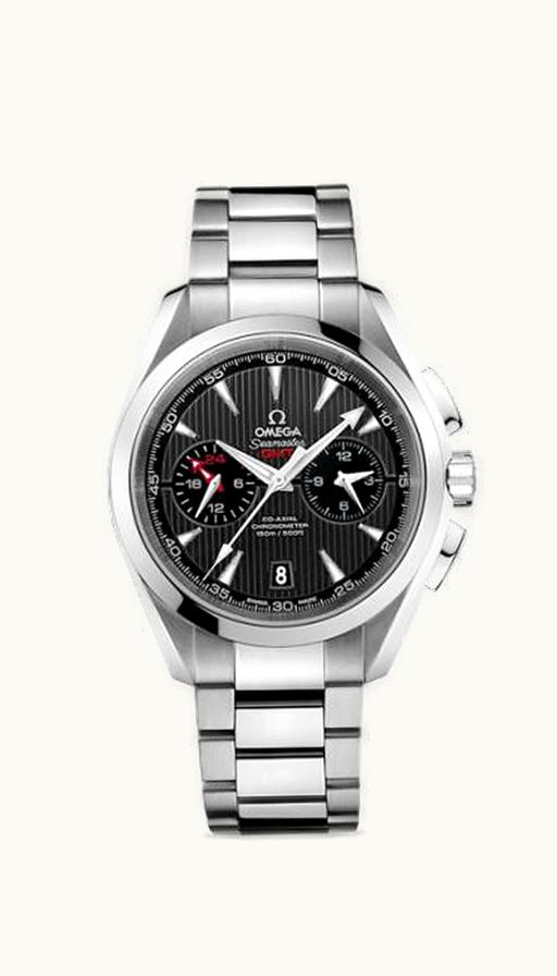 Omega Seamaster Aqua Terra 150M Co-Axial 43 GMT Chronograph Stainless Steel / Grey / Bracelet