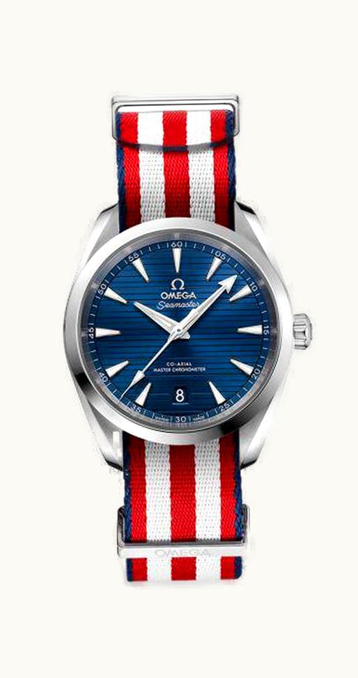 Omega Seamaster Aqua Terra 150M Master Chronometer 38 Stainless Steel / Blue / NATO / US Olympic