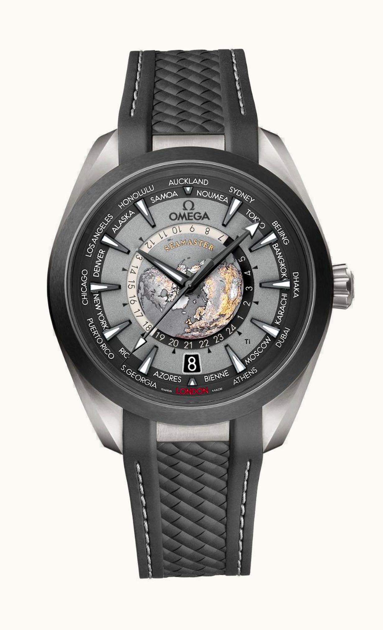 Omega Seamaster Aqua Terra 150M Master Chronometer 43 Worldtimer Titanium - Ceramic / Grey / Rubber