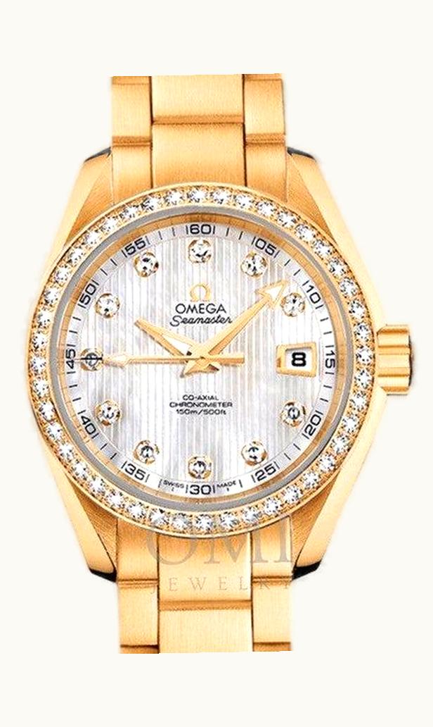 Omega Seamaster Aqua Terra 150M Co-Axial 30 Stainless Steel / Yellow Gold / Diamond / MOP / Bracelet