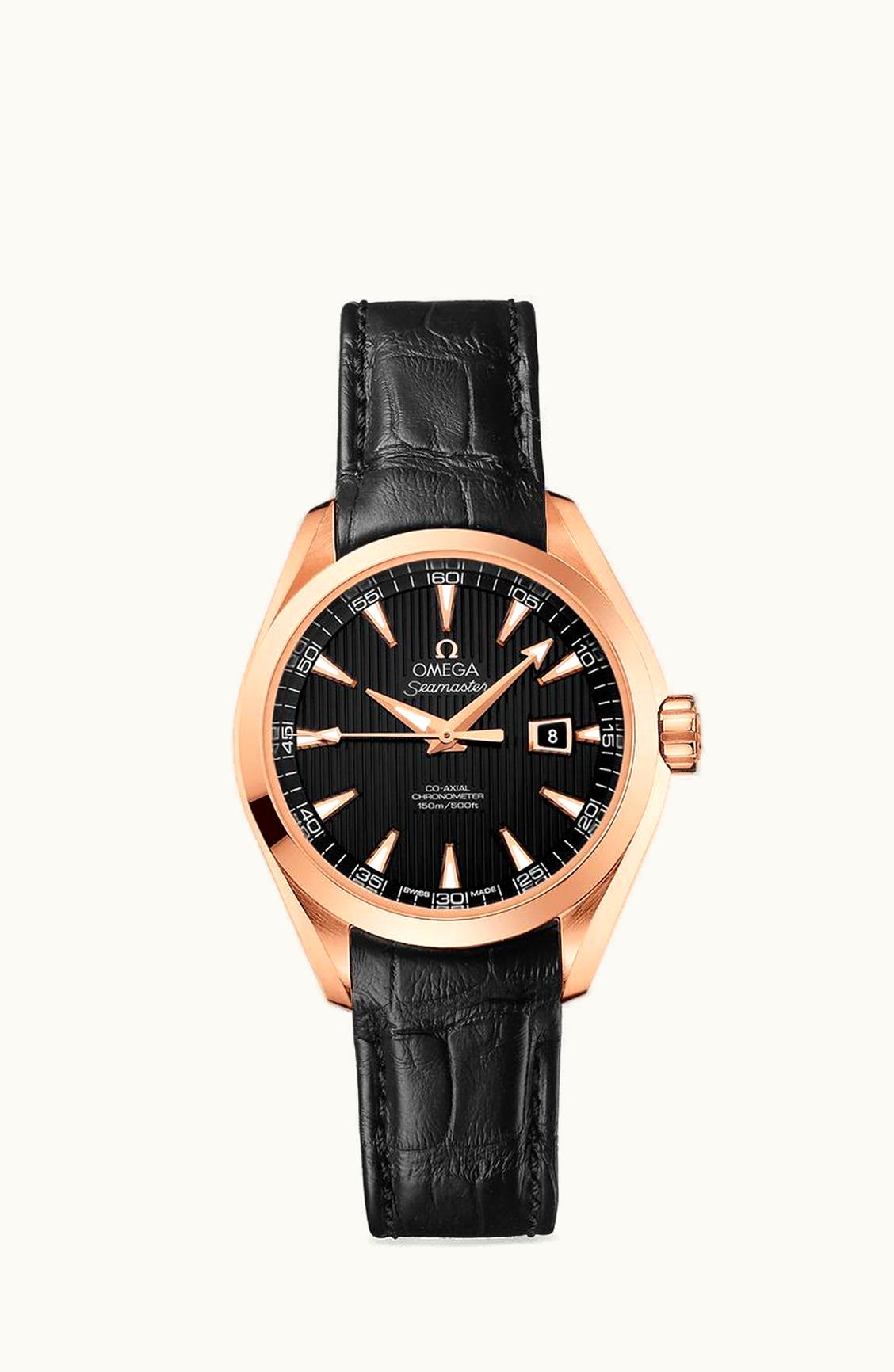 Omega Seamaster Aqua Terra 150M Co-Axial 34 Red Gold / Black