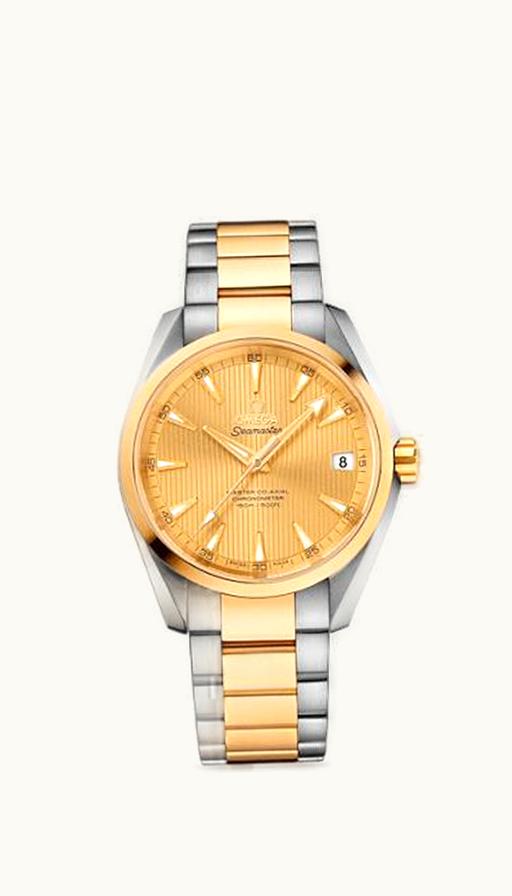 Omega Seamaster Aqua Terra 150M Master Co-Axial 38.5 Stainless Steel / Yellow Gold / Champagne
