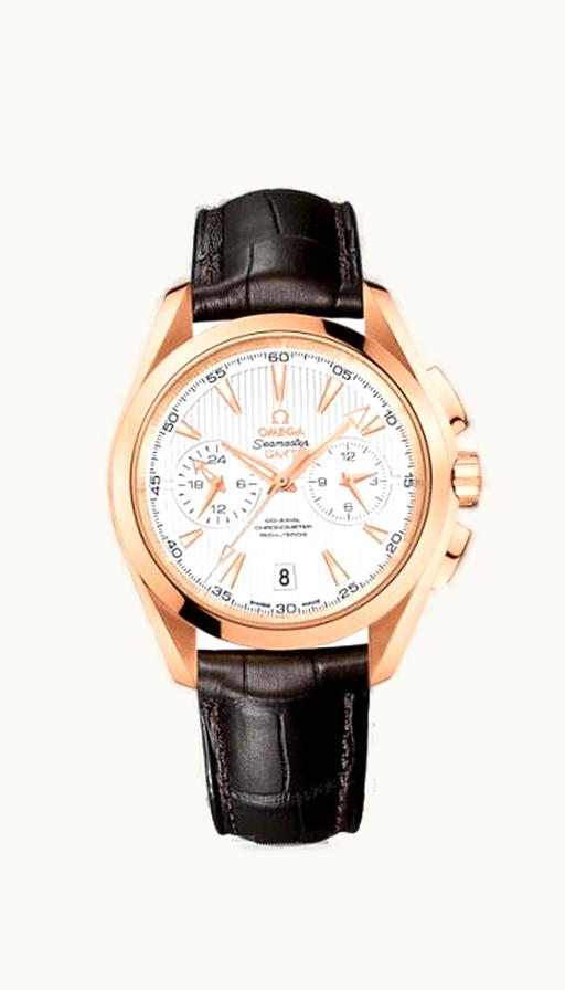 Omega Seamaster Aqua Terra 150M Co-Axial 43 GMT Chronograph  Red Gold / Silver