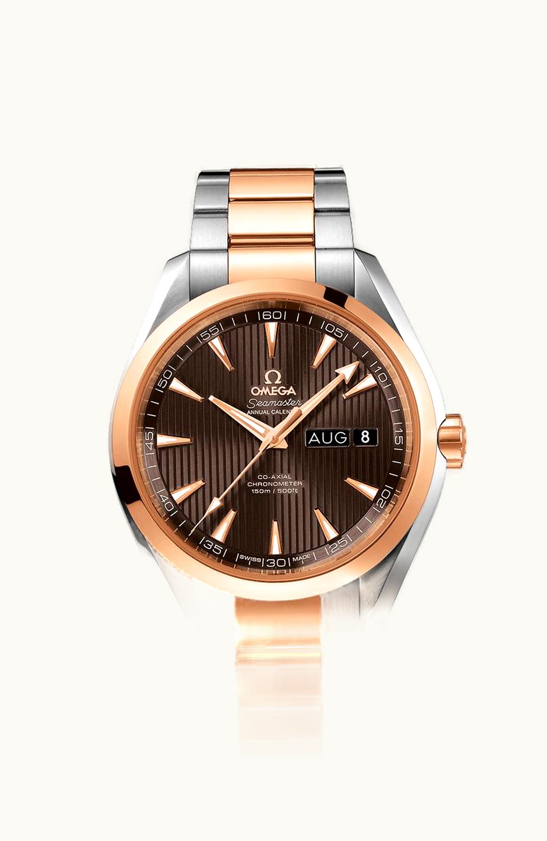 Omega Seamaster Aqua Terra 150M Co-Axial 43 Annual Calendar Stainless Steel / Red Gold / Grey / Bracelet