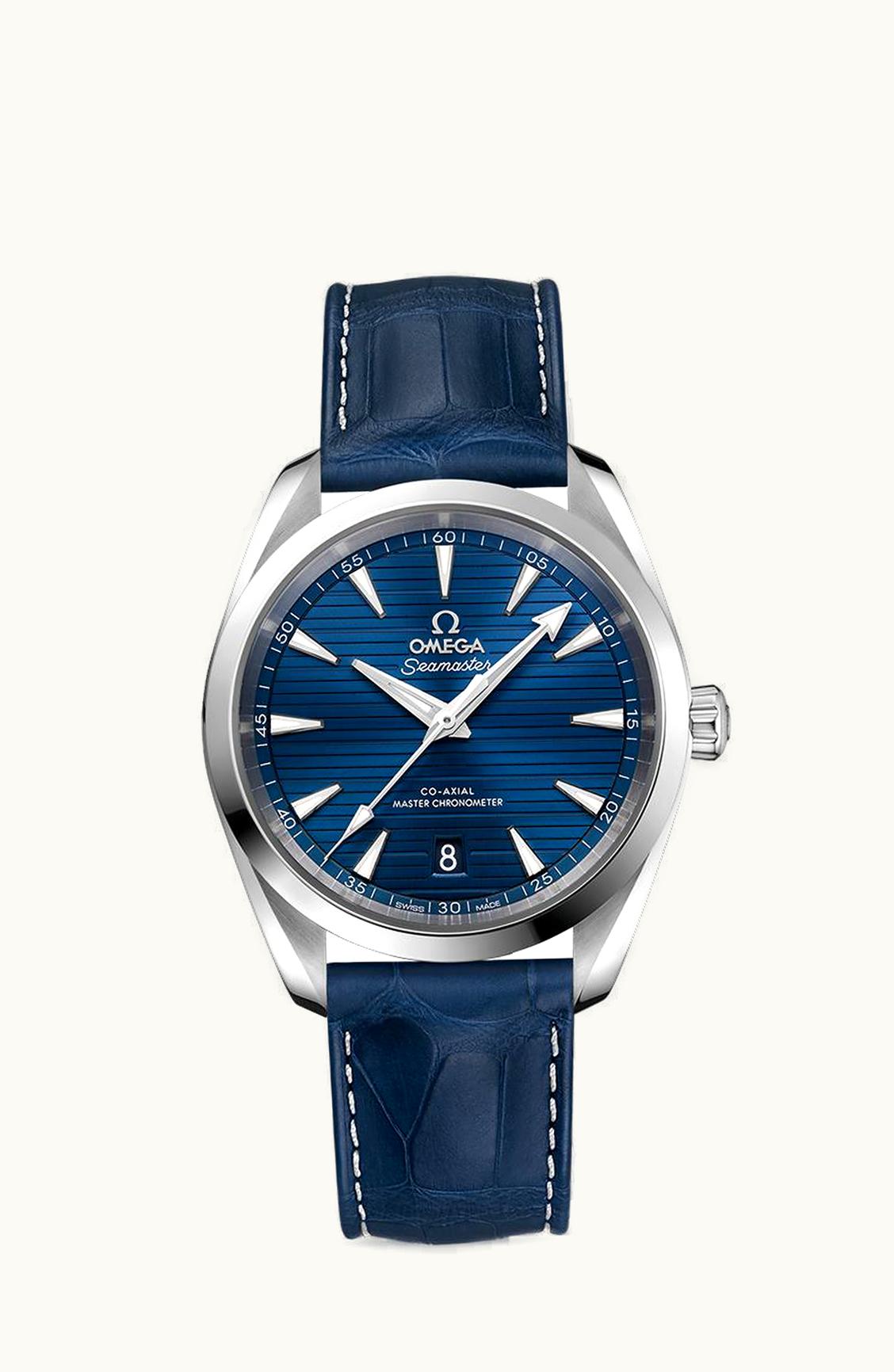 Omega Seamaster Aqua Terra 150M Master Chronometer 38 Stainless Steel / Blue / Alligator